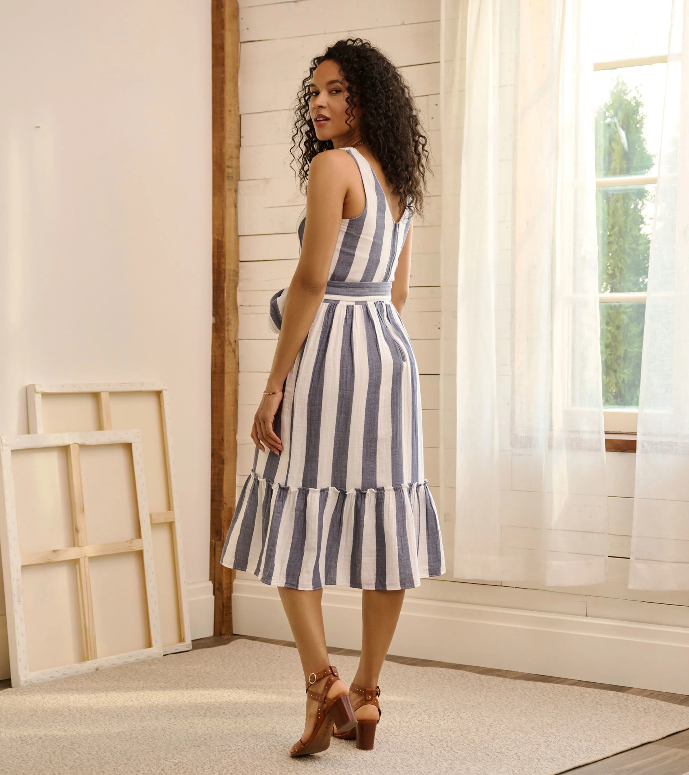 Sydney Midi Dress - Summer Stripes - Image 3