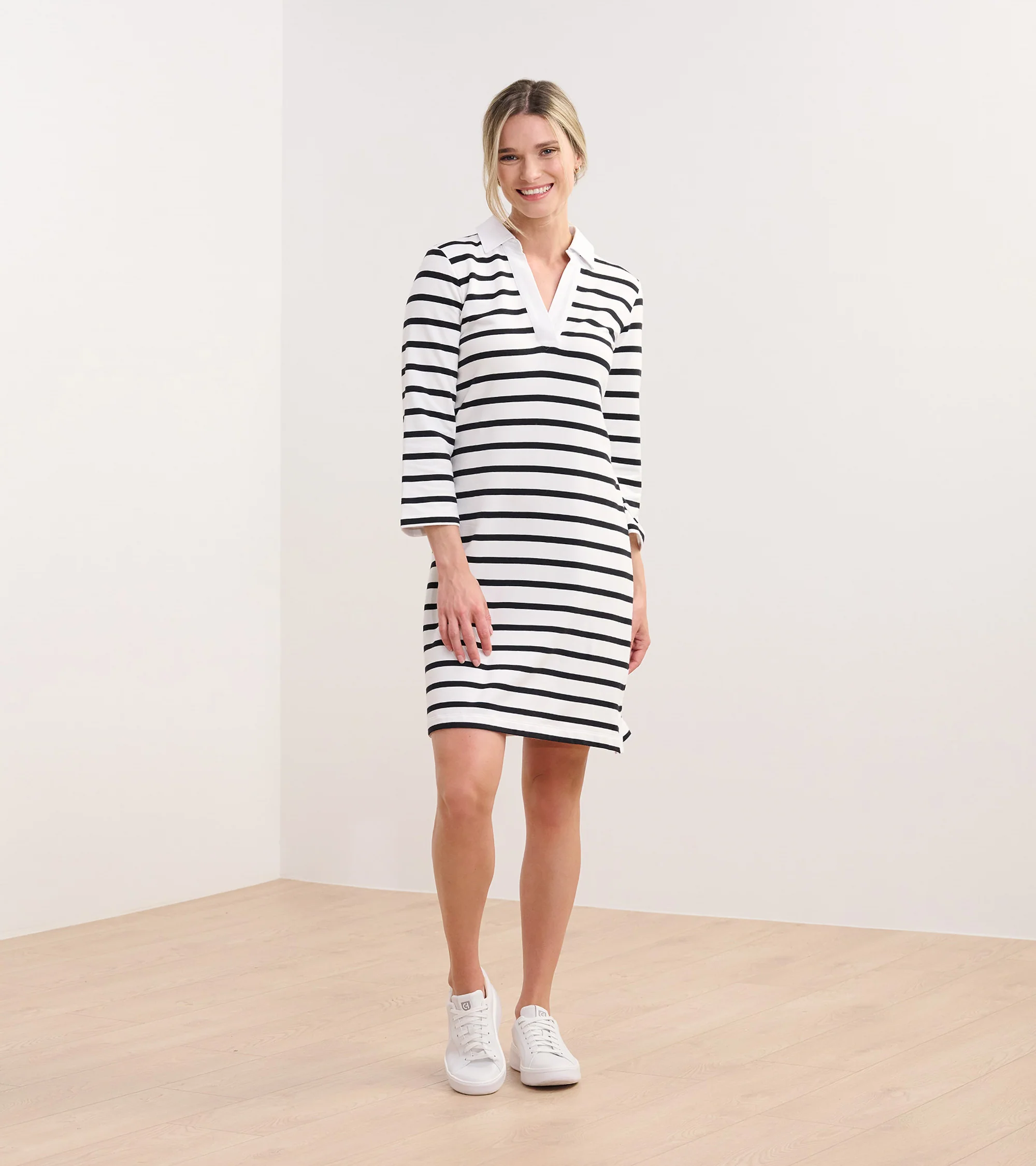 Taylor Dress - Black and White Stripes - Image 3
