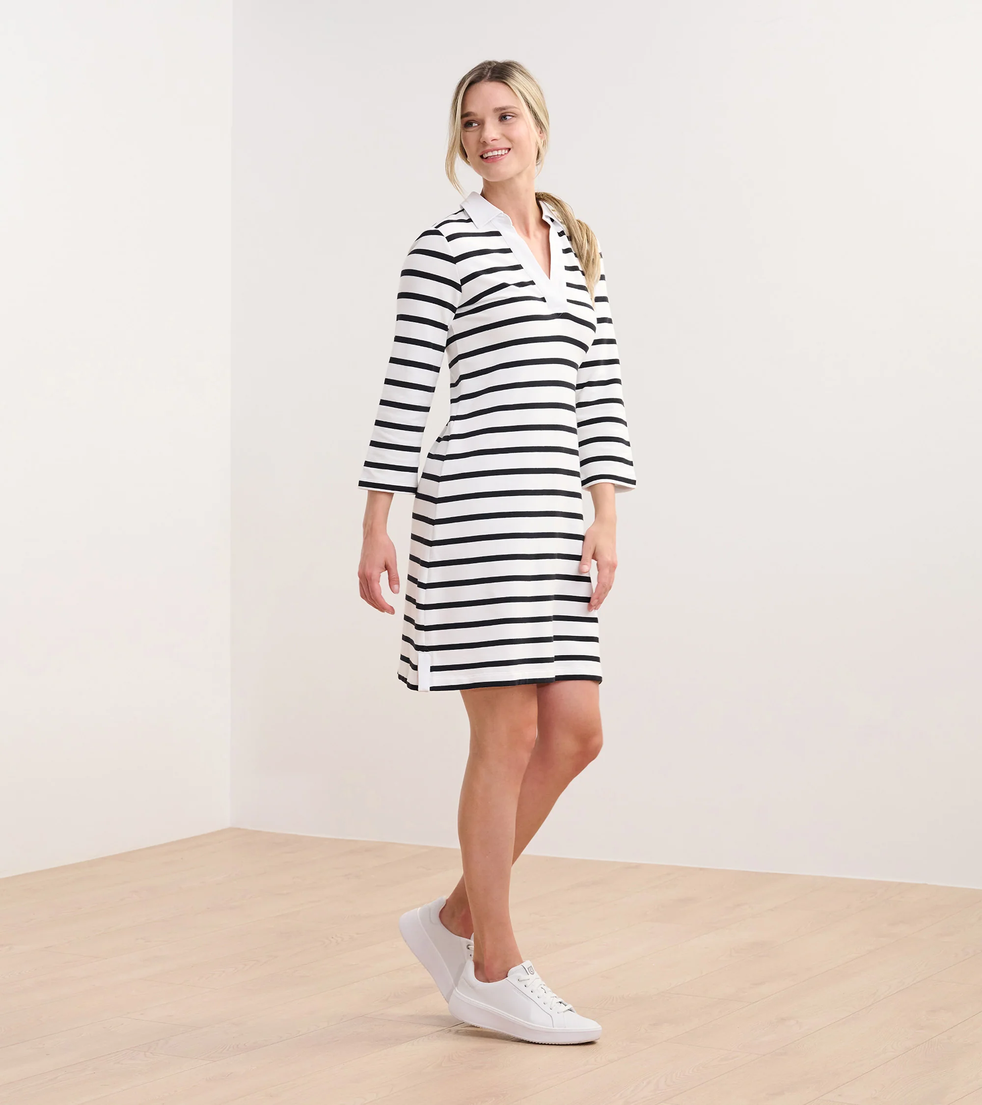Taylor Dress - Black and White Stripes - Image 4