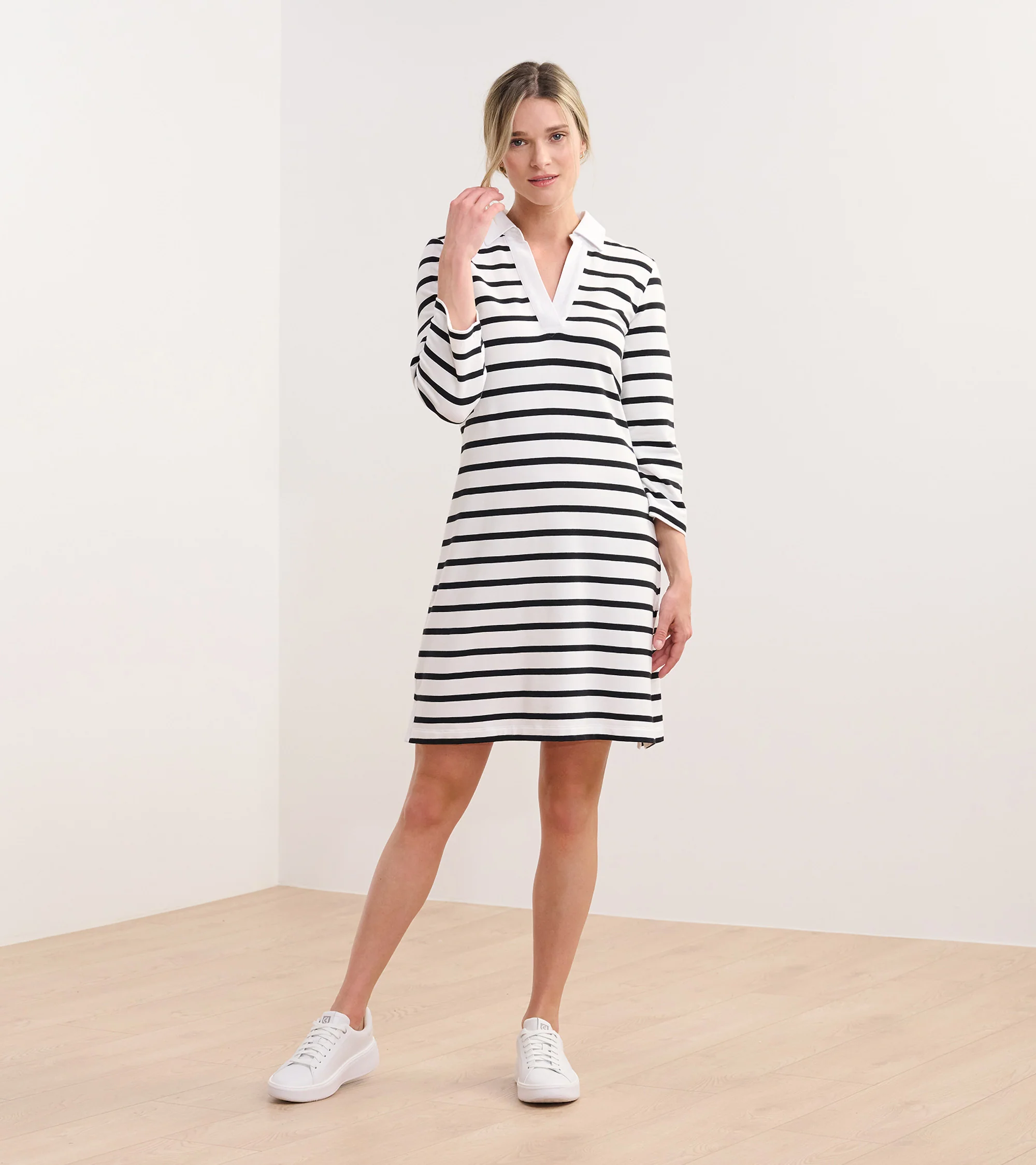 Taylor Dress - Black and White Stripes - Image 6