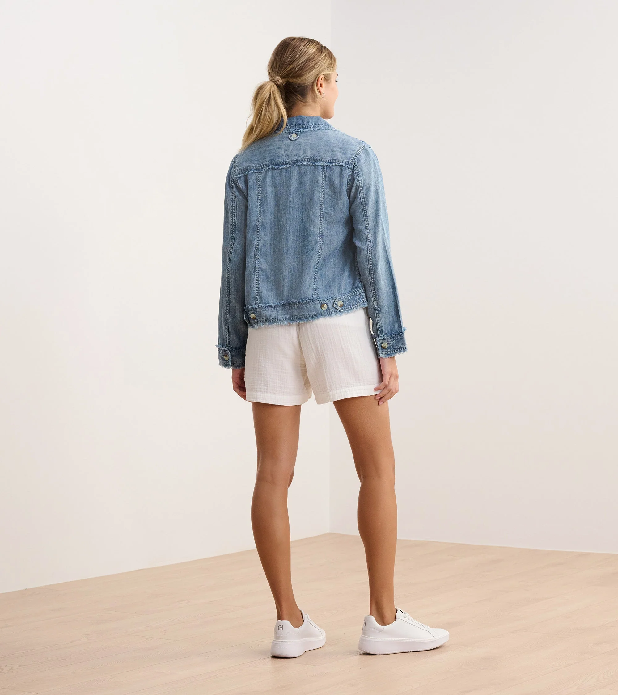 Tencel Jacket - Blue Acid Wash - Image 5