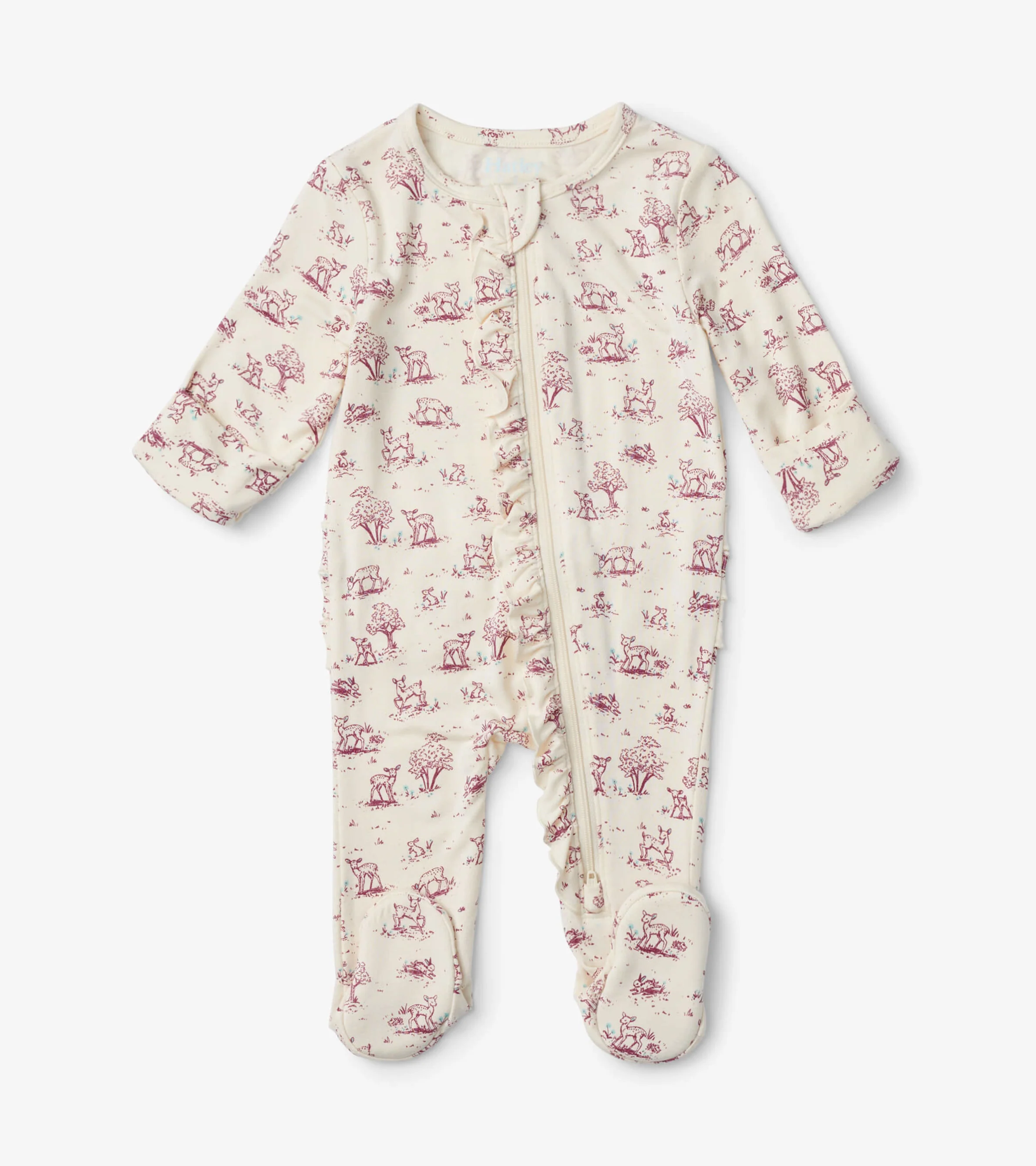 Tender Toile Baby Ruffle Bum Footed Sleeper - Image 4