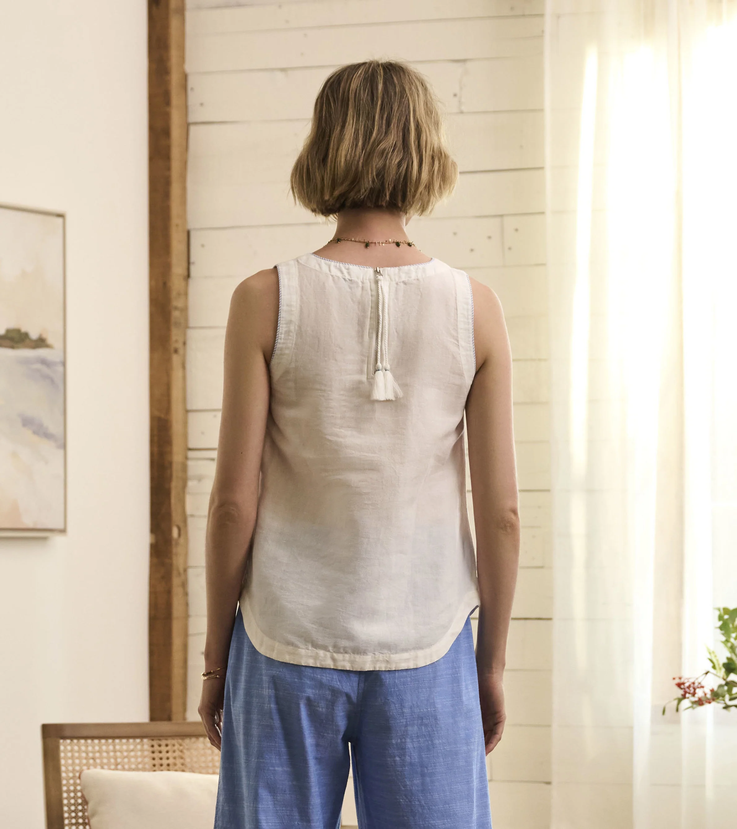 Tessa Tank Top - Embroidered Flowers - Image 4