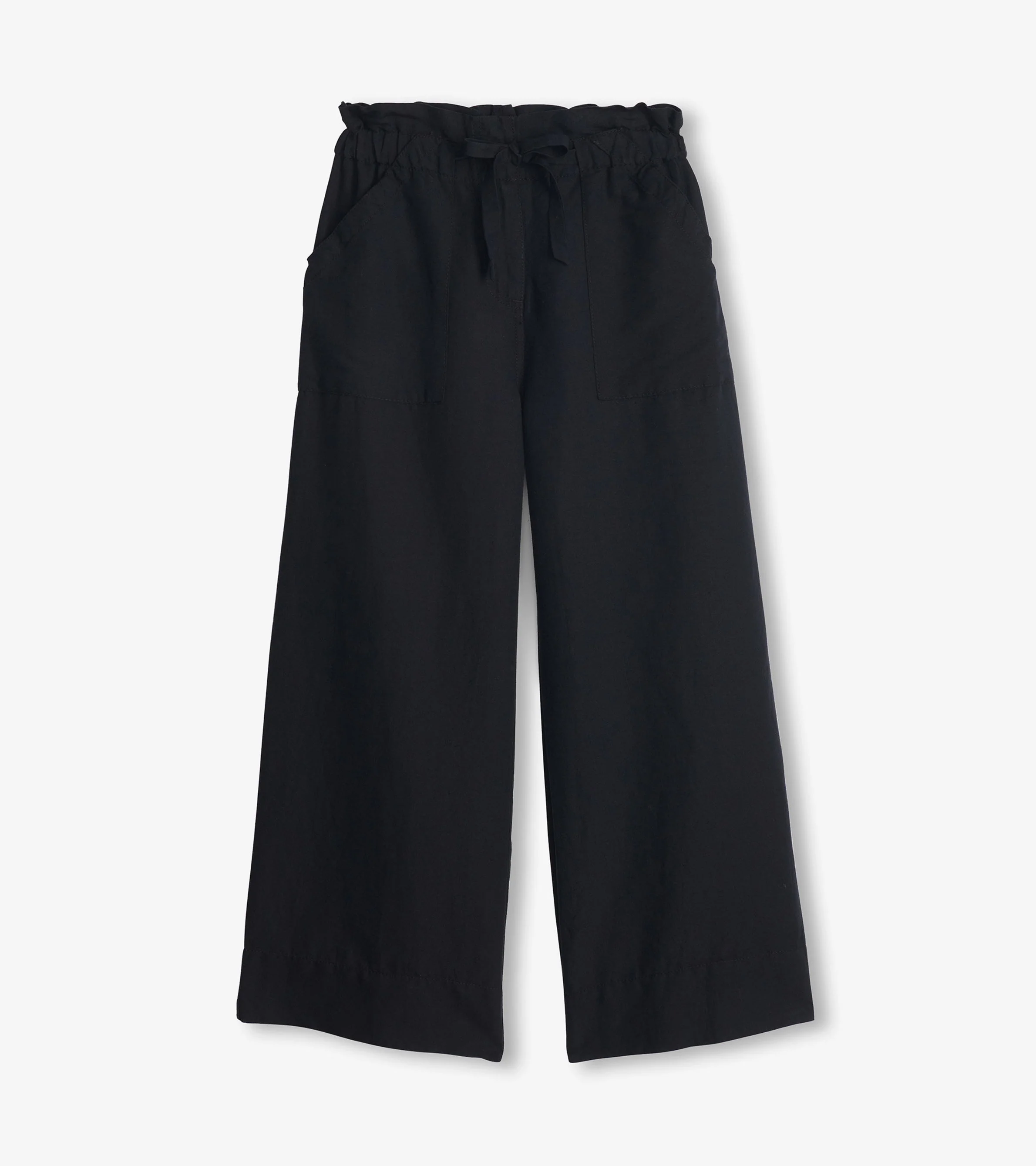 Tie Front Pants - Caviar Linen - Image 2