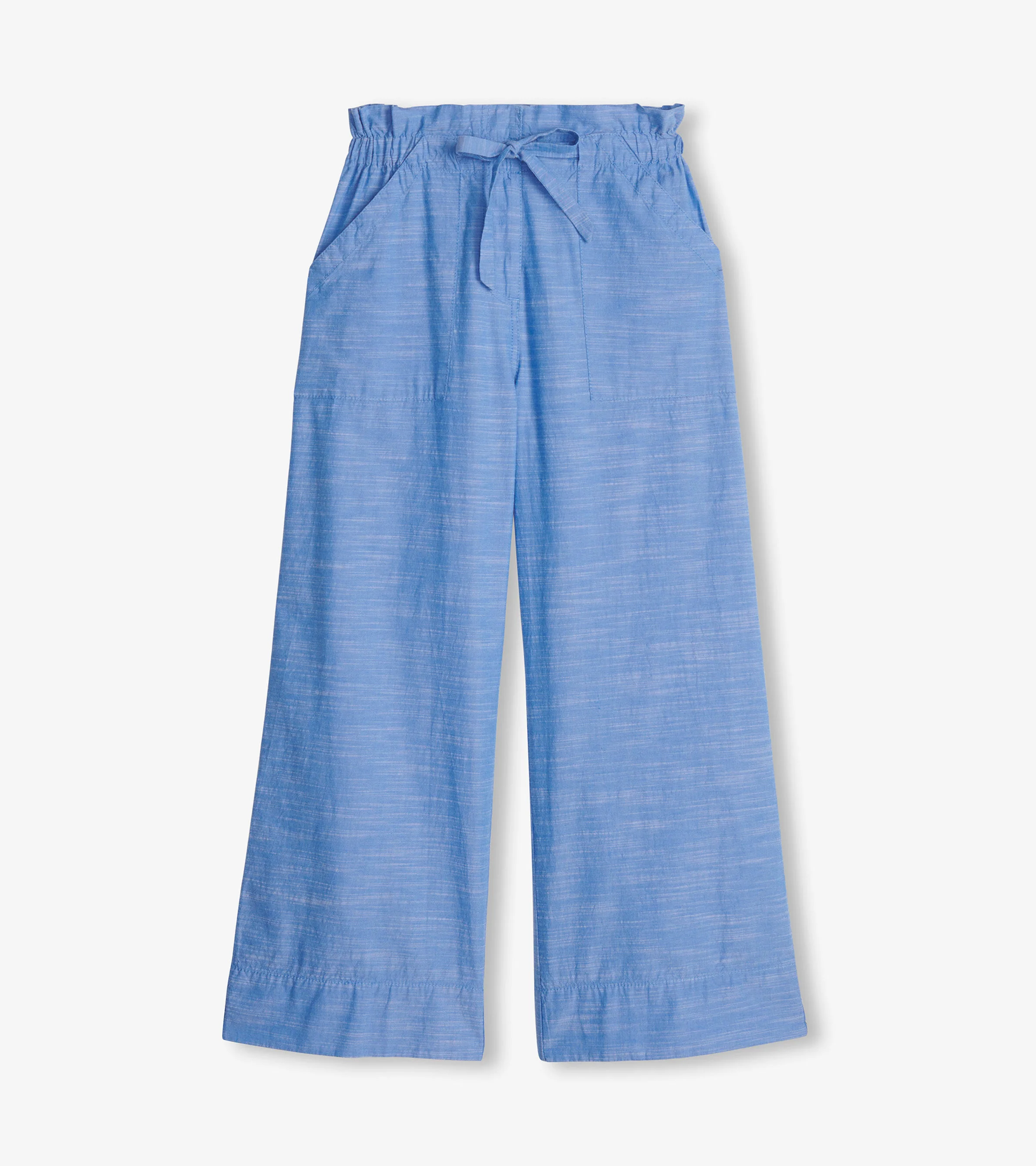 Tie Front Pants - Chambray - Image 2
