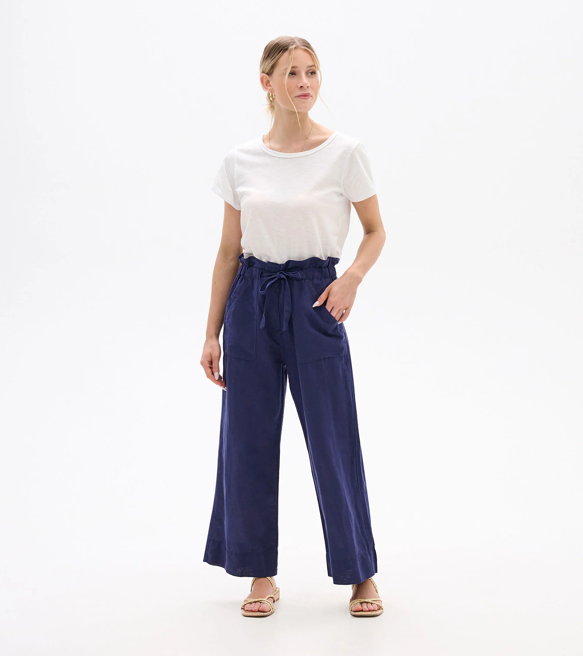 Tie Front Pants - Patriot Blue - Image 3