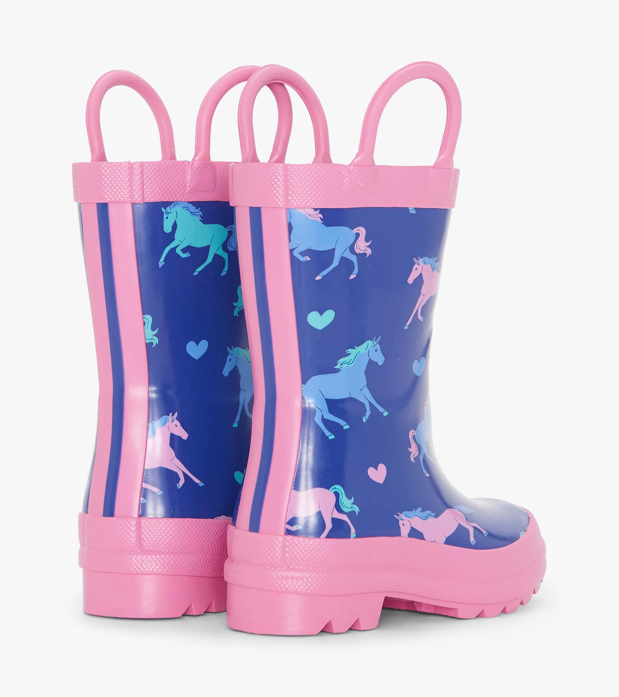 Toddler Girls Hearts & Horses Rain Boots - Image 4