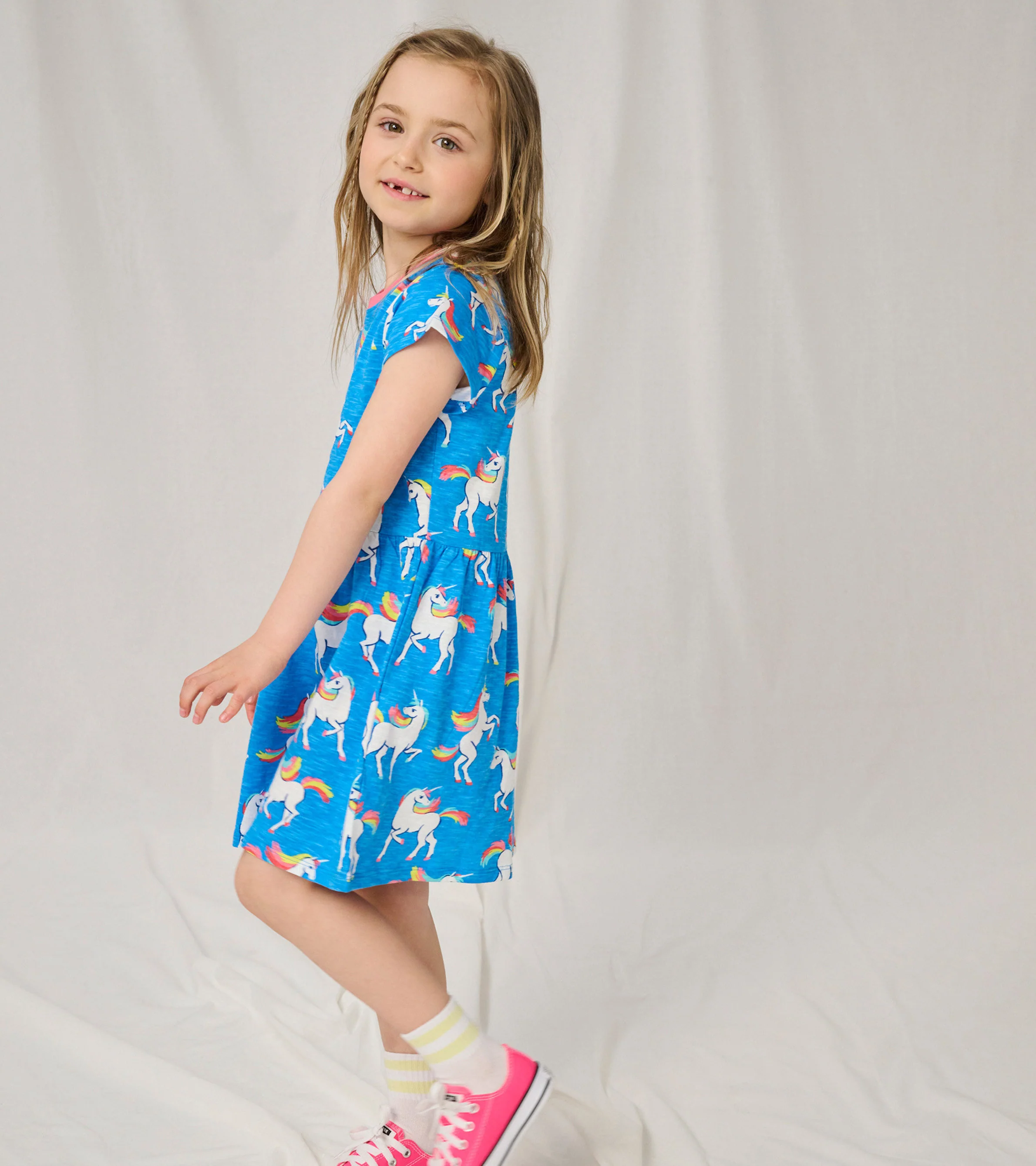 Unicorn Sky Dance Short Sleeved Skater Dress - Image 2