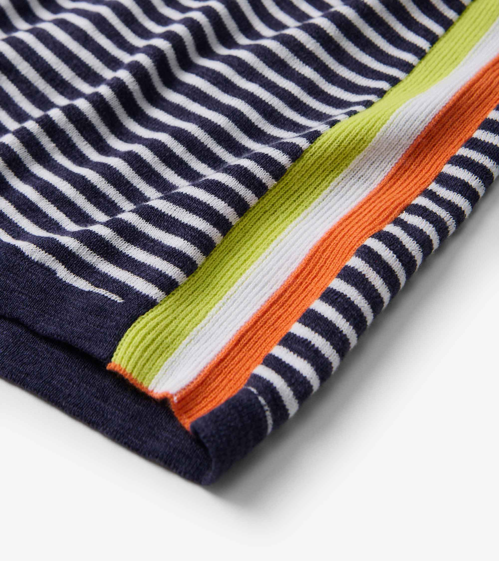 V-Neck Knit Tee - Patriot Blue Stripes - Image 5