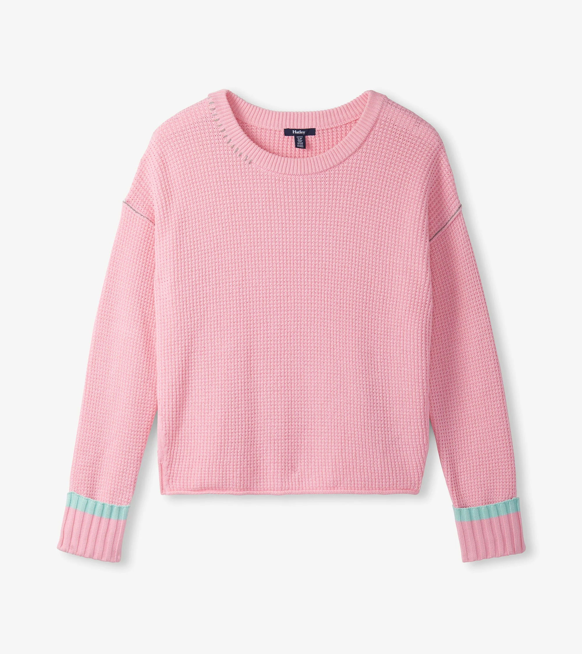 Waffle Knit Sweater - Fuchsia Pink - Image 2