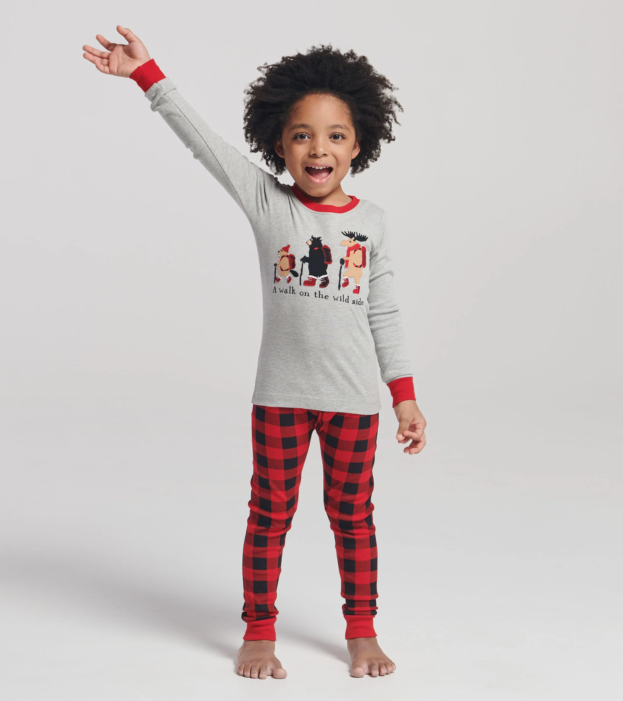 Walk on the Wild Side Kids Appliqué Pajama Set - Image 2