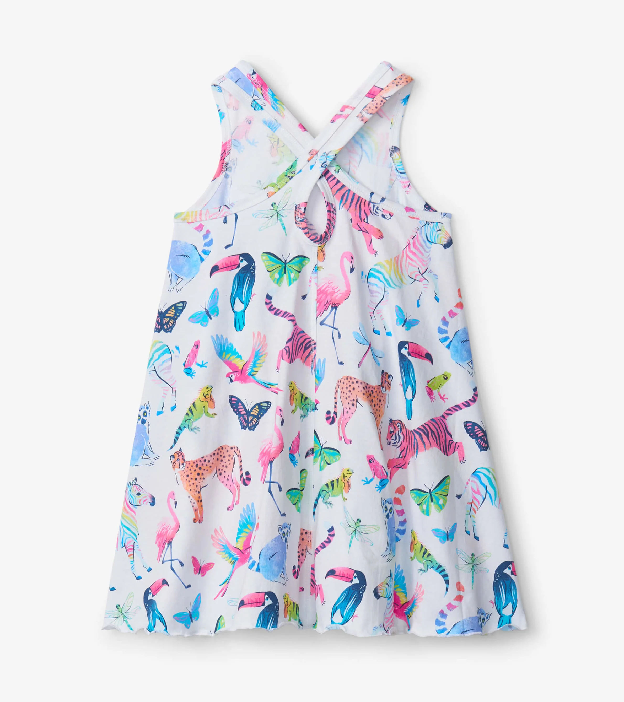 Watercolour Jungle Trapeze Dress - Image 2