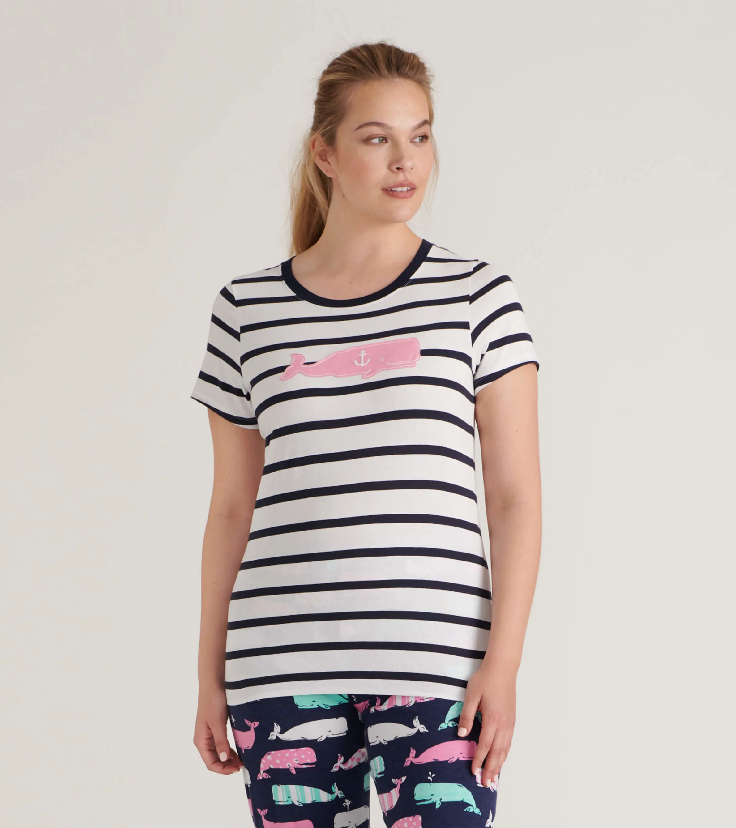 Whales Women's Pajama Tee - Image 3