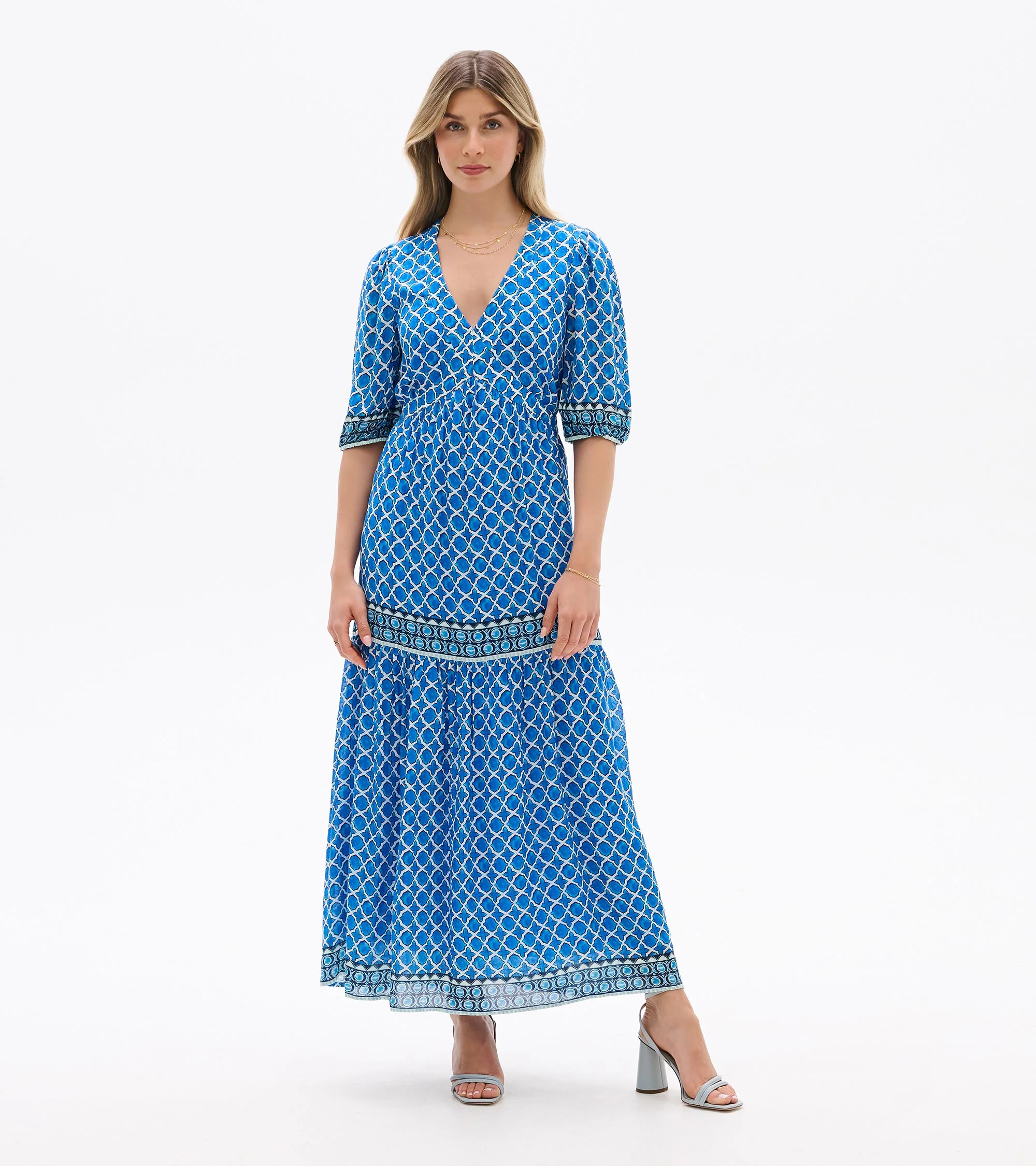 Willow Dress - Water Blue Medallion - Image 3