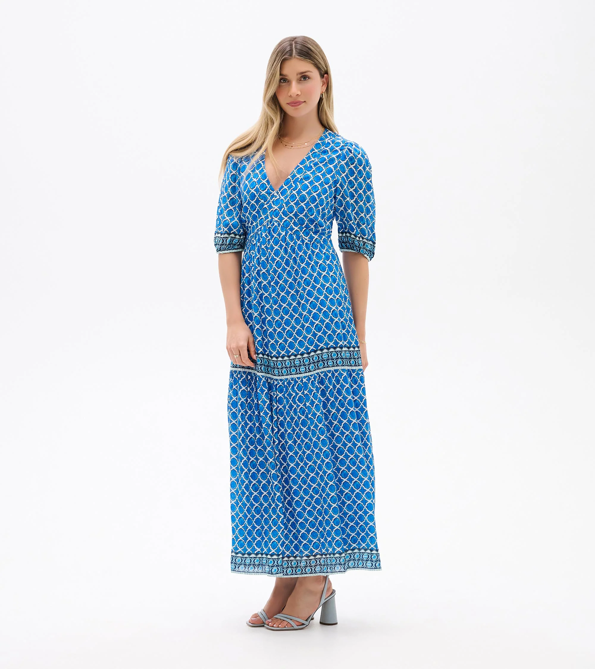 Willow Dress - Water Blue Medallion - Image 4