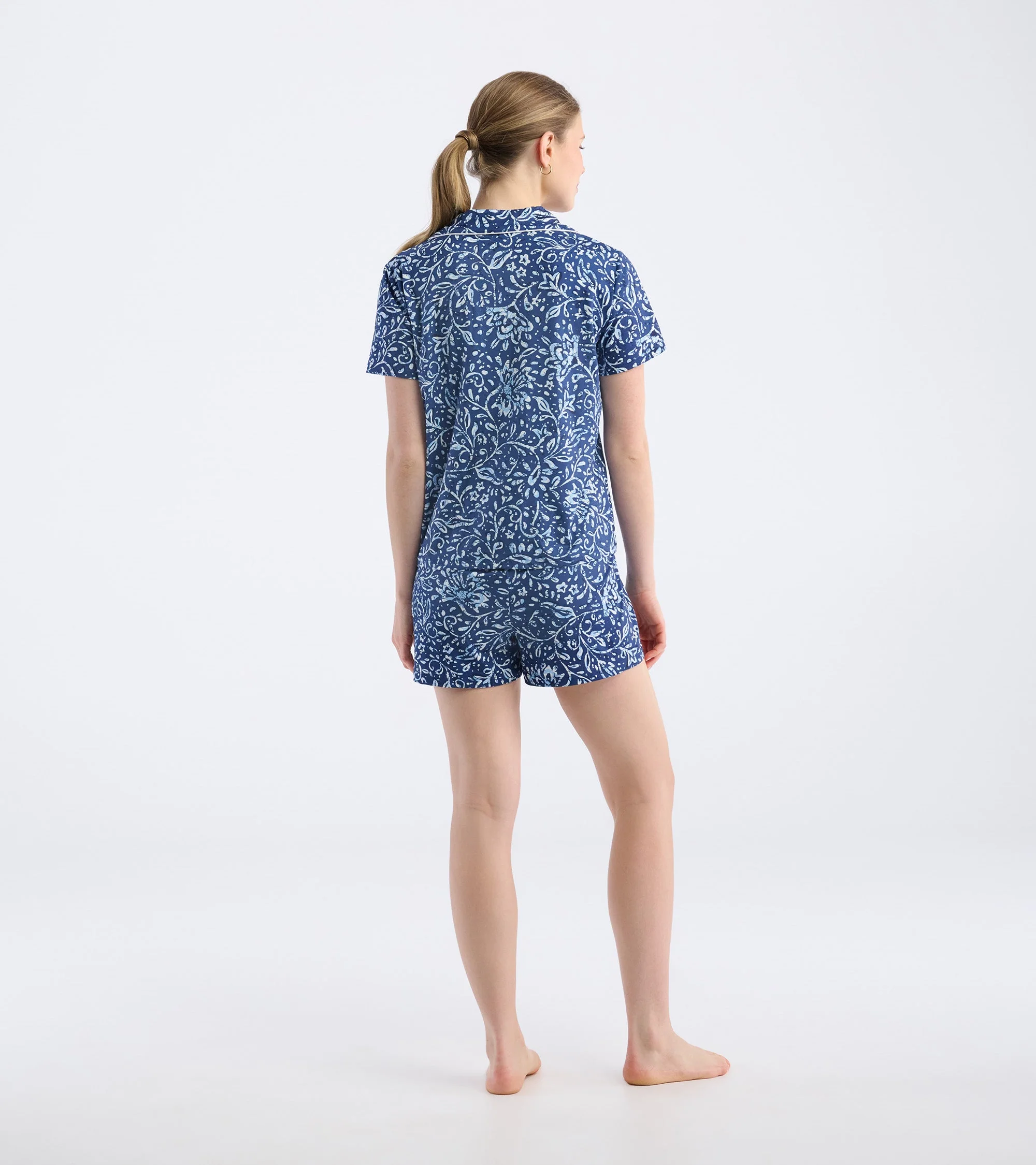 Women's Batik Flowers Short Pajama Set - Image 3