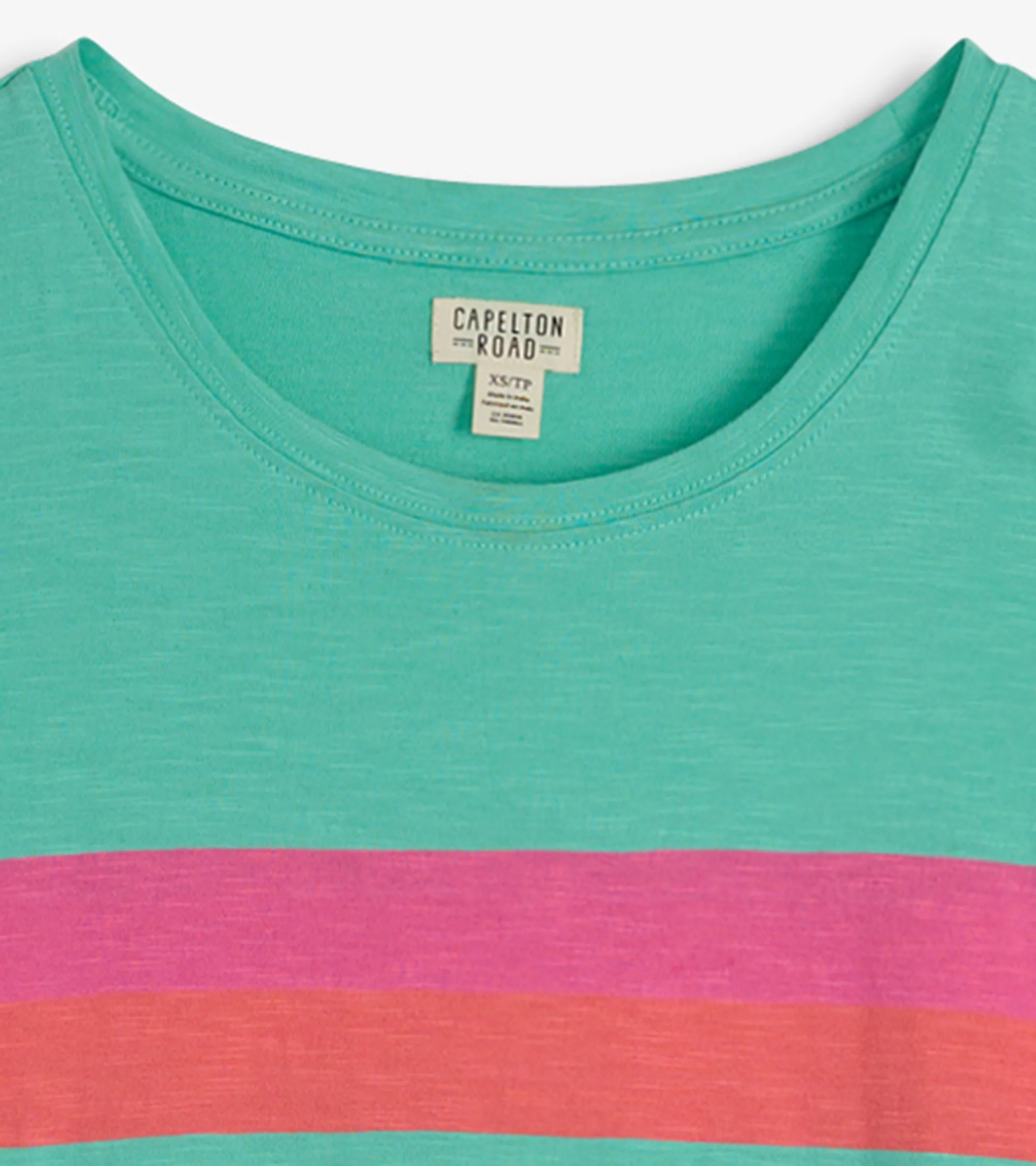 Women's Bermuda Stripes Crew Neck T-Shirt Dress - Image 4