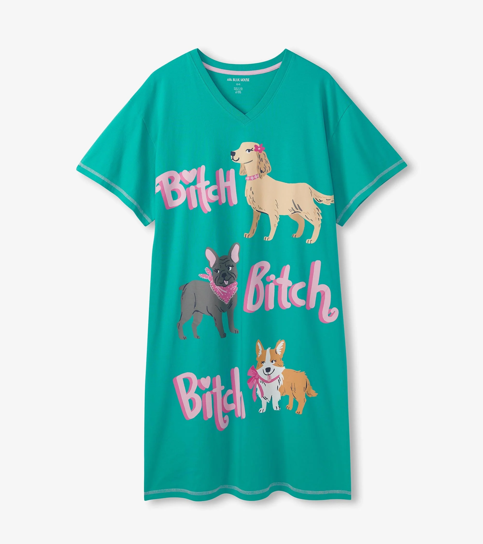 Women's Bitch Bitch Bitch Cotton Sleepshirt - Image 2