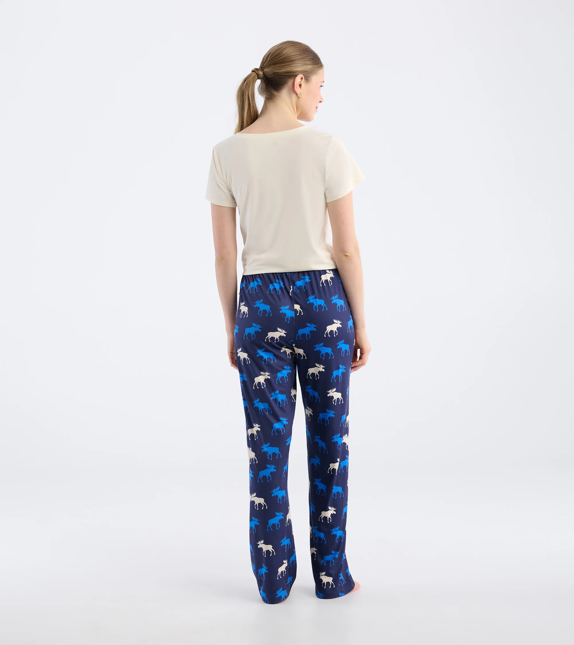 Women's Blue Moose Polyknit Pajama Pants - Image 4