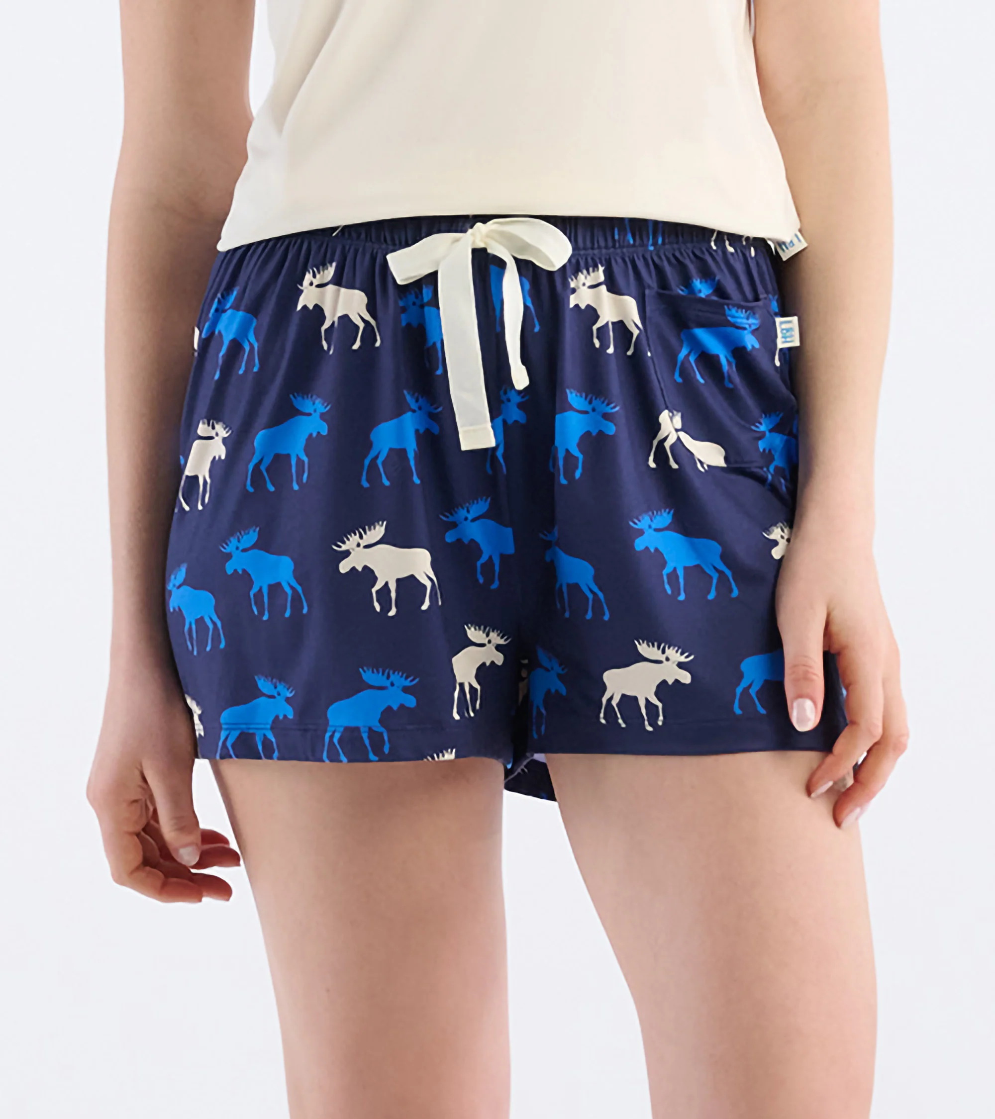 Women's Blue Moose Polyknit Pajama Shorts