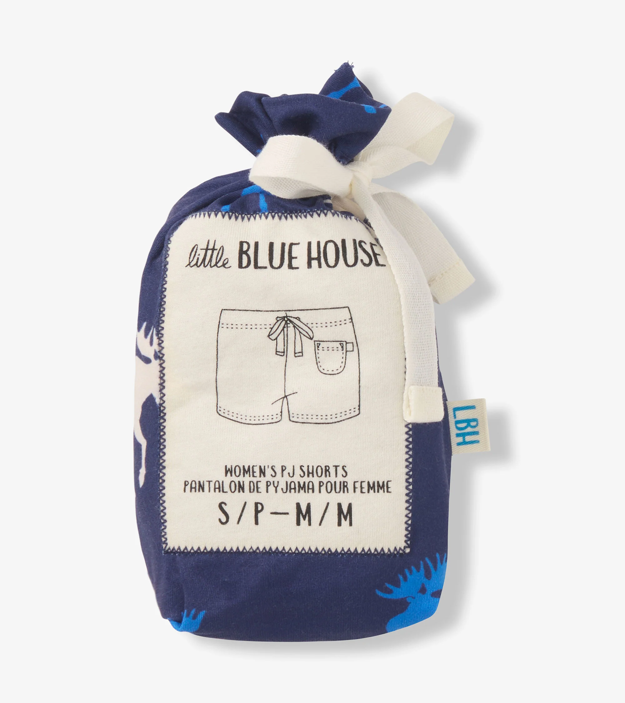 Women's Blue Moose Polyknit Pajama Shorts - Image 2