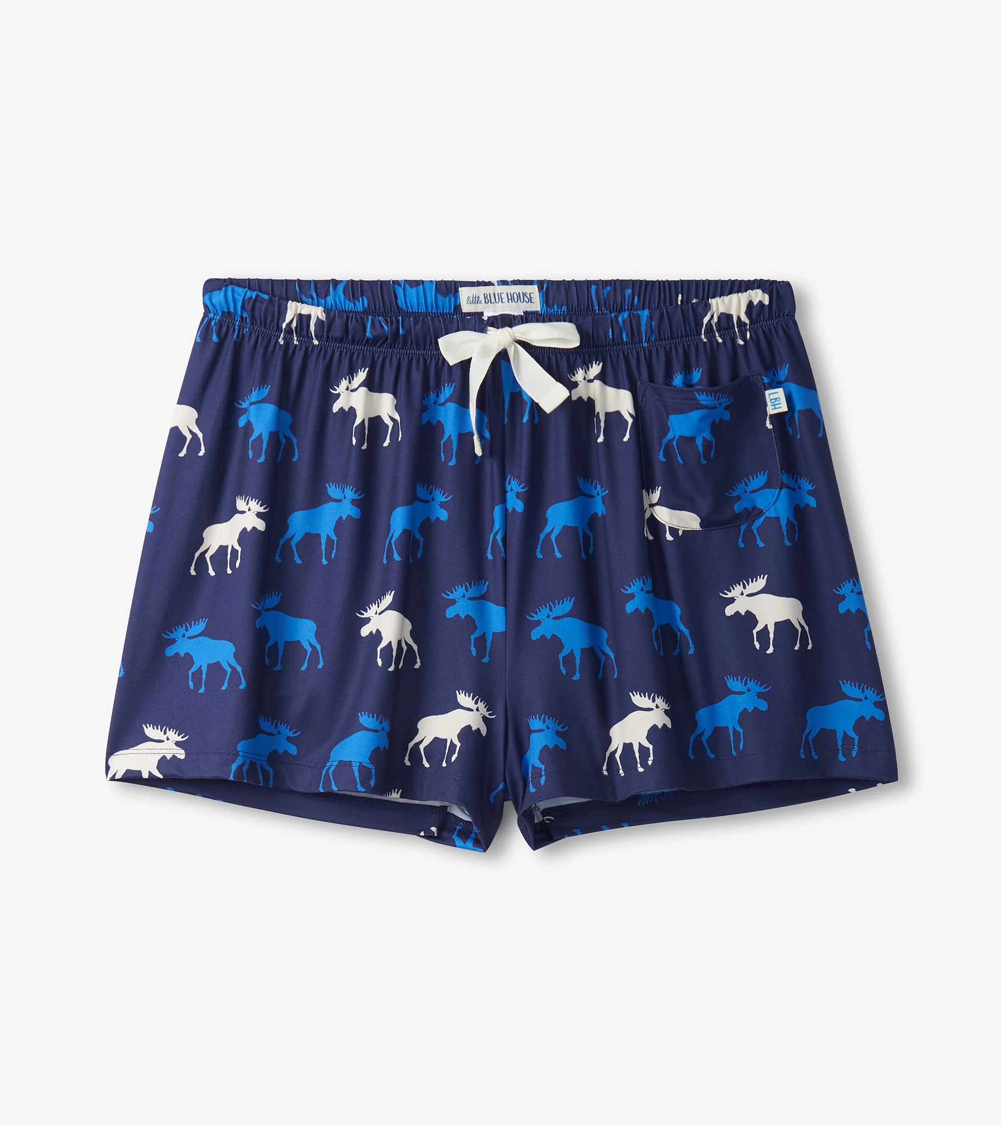Women's Blue Moose Polyknit Pajama Shorts - Image 5