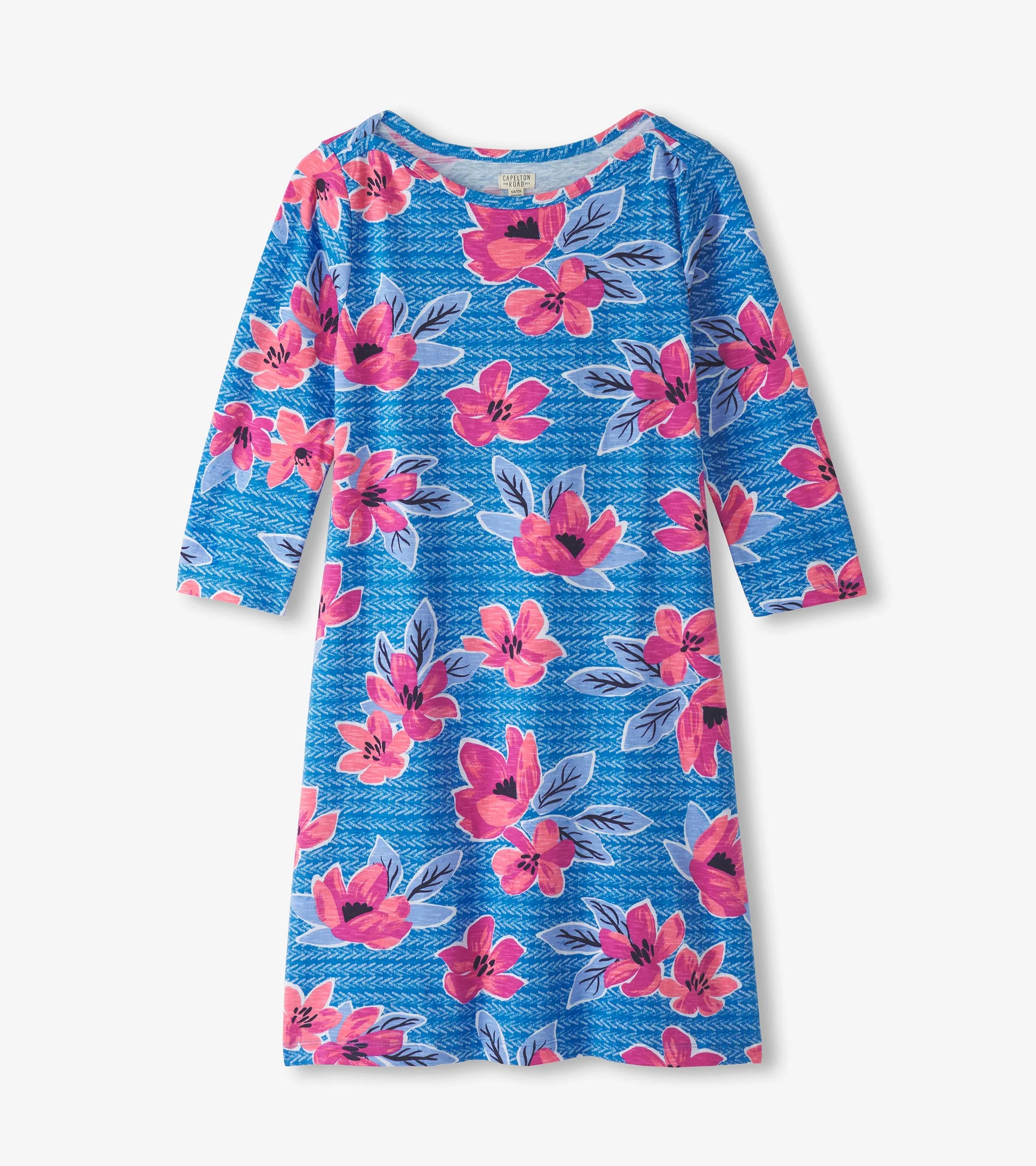 Women's Bold Blossoms Bateau Dress - Image 2