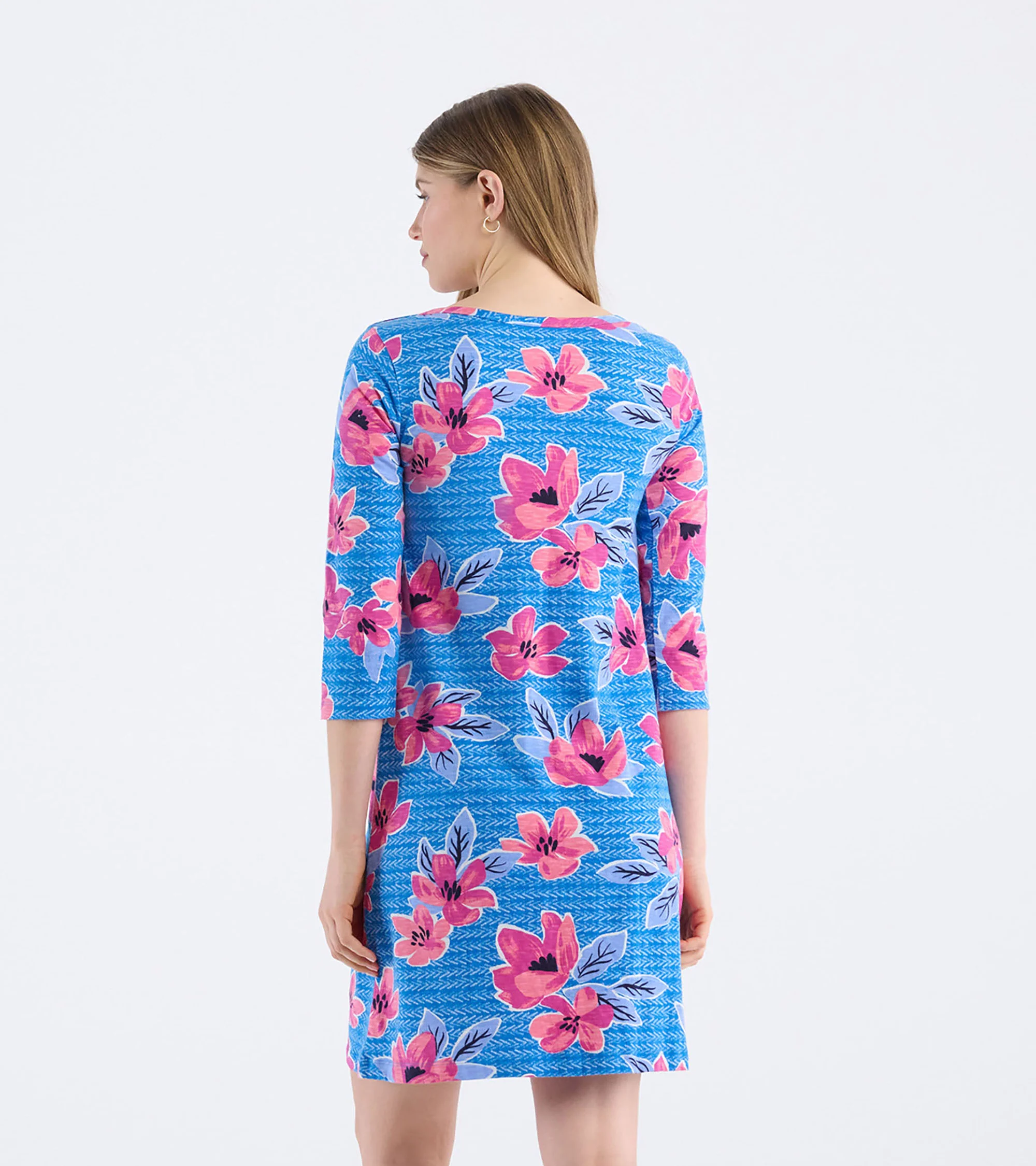 Women's Bold Blossoms Bateau Dress - Image 3