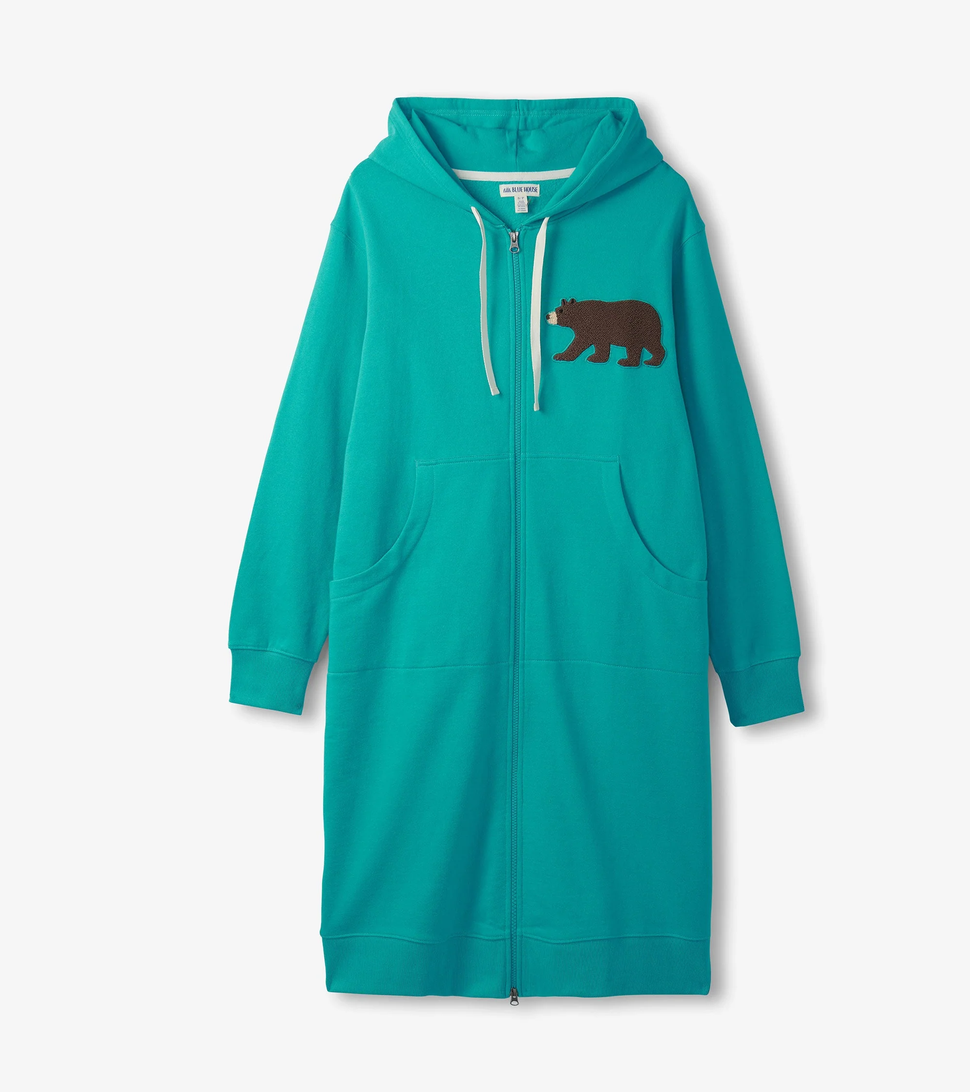 Women's Brown Bear Oversized Zip-Up Hoodie - Image 2
