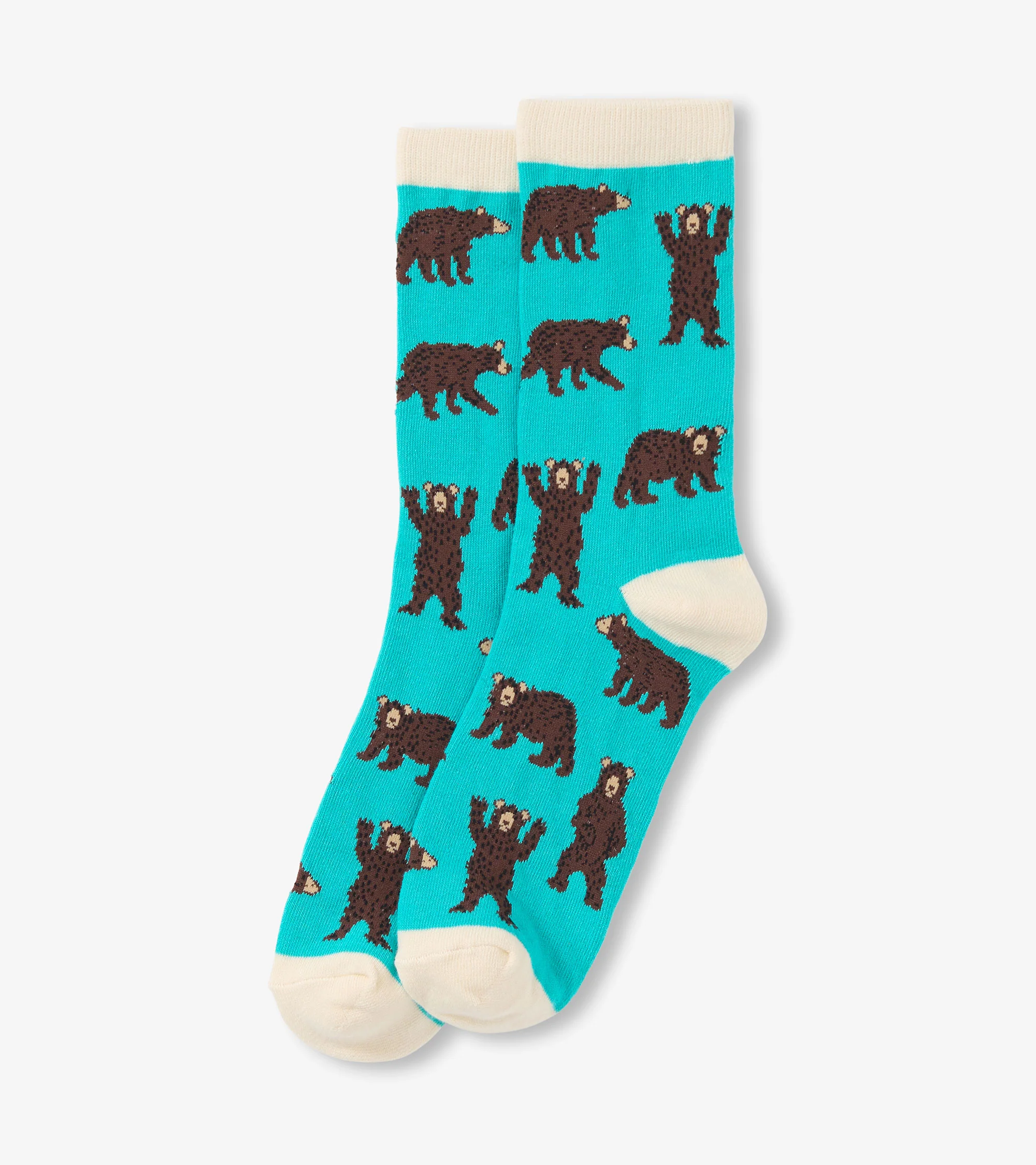 Women's Brown Bears Crew Socks - Image 2