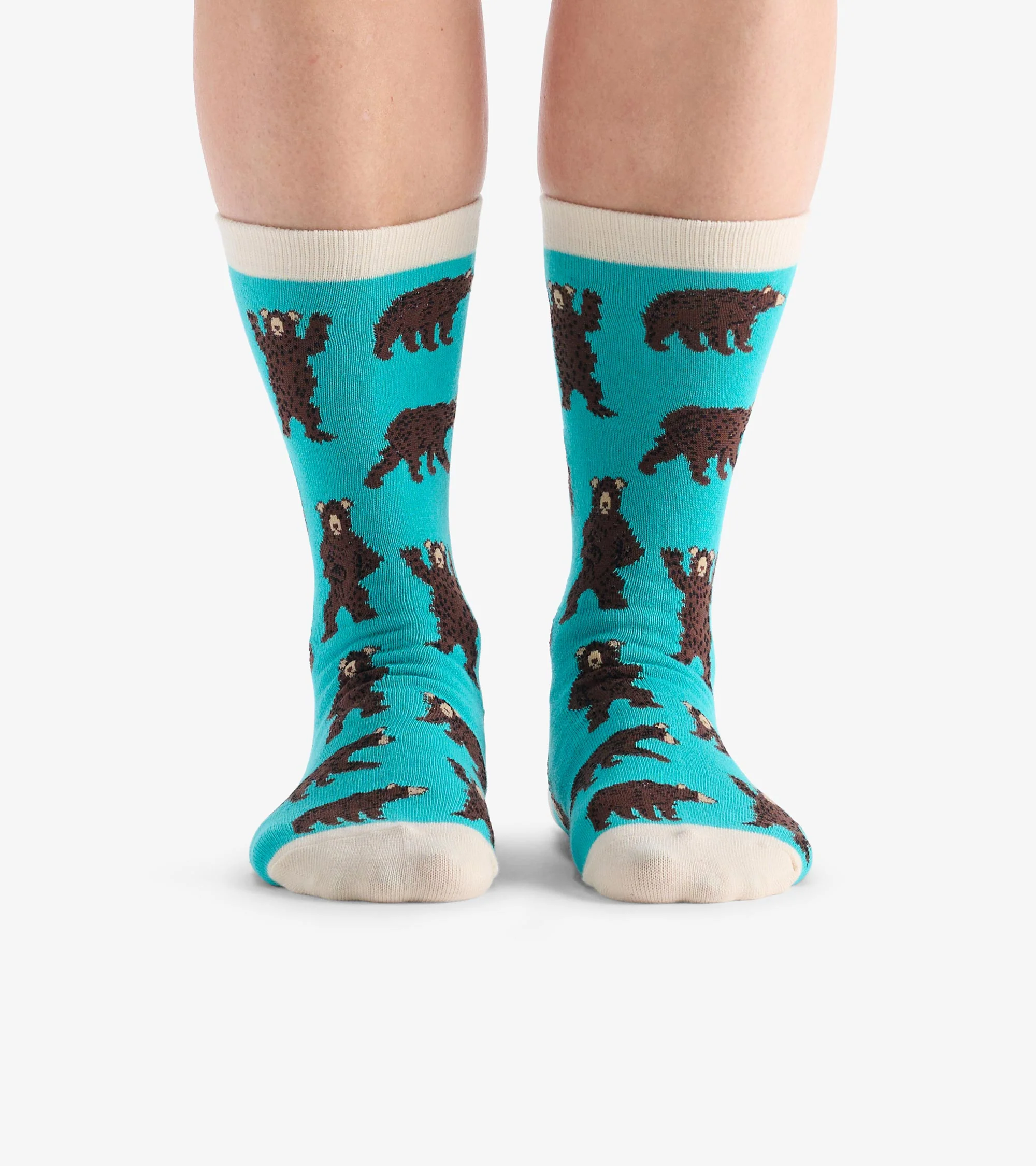 Women's Brown Bears Crew Socks - Image 3
