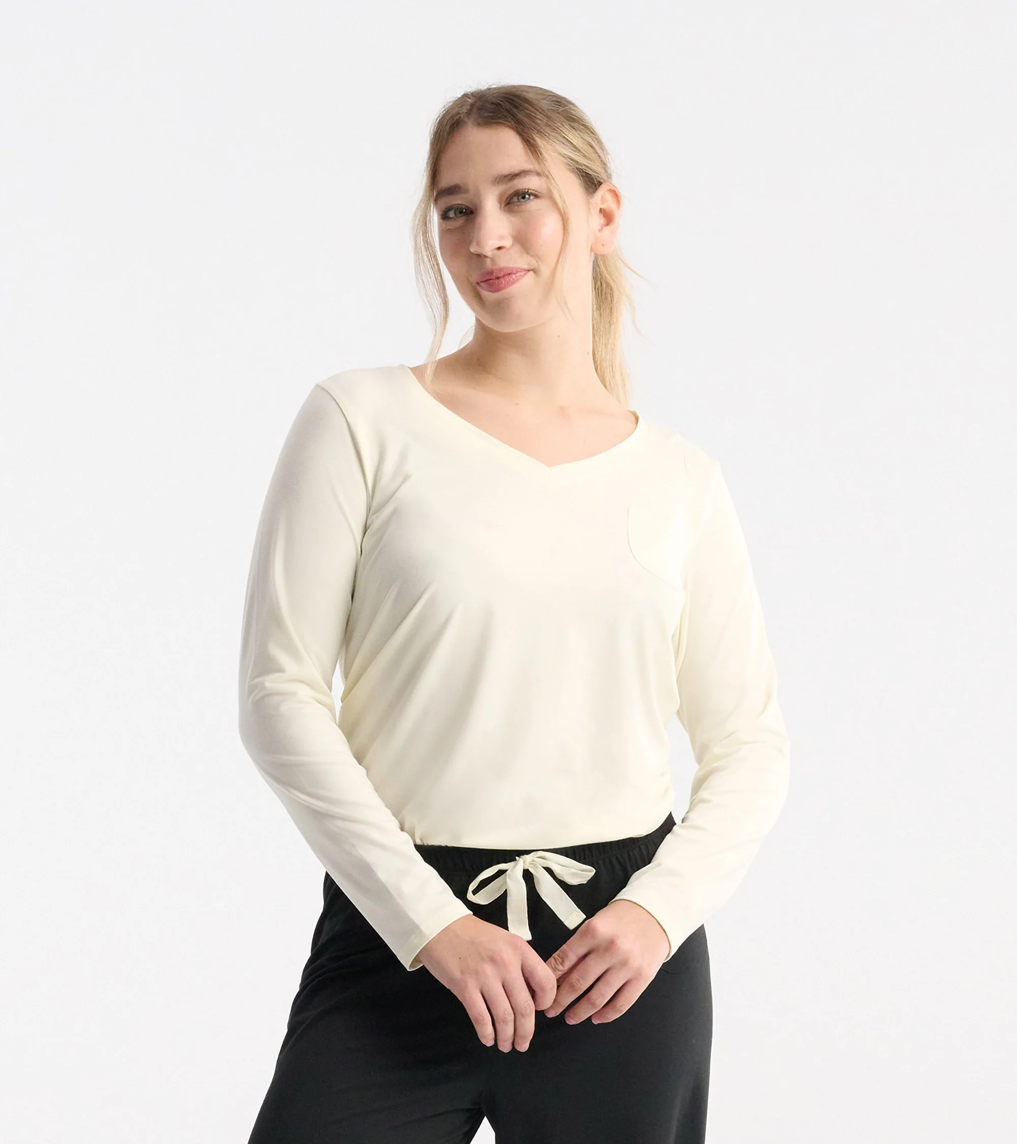 Women's Cami Lace Polyknit Long Sleeve T-Shirt