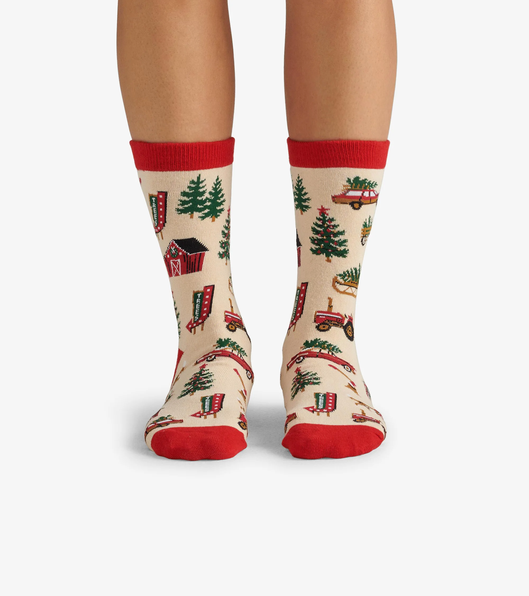 Women's Christmas Tree Farm Crew Socks - Image 3
