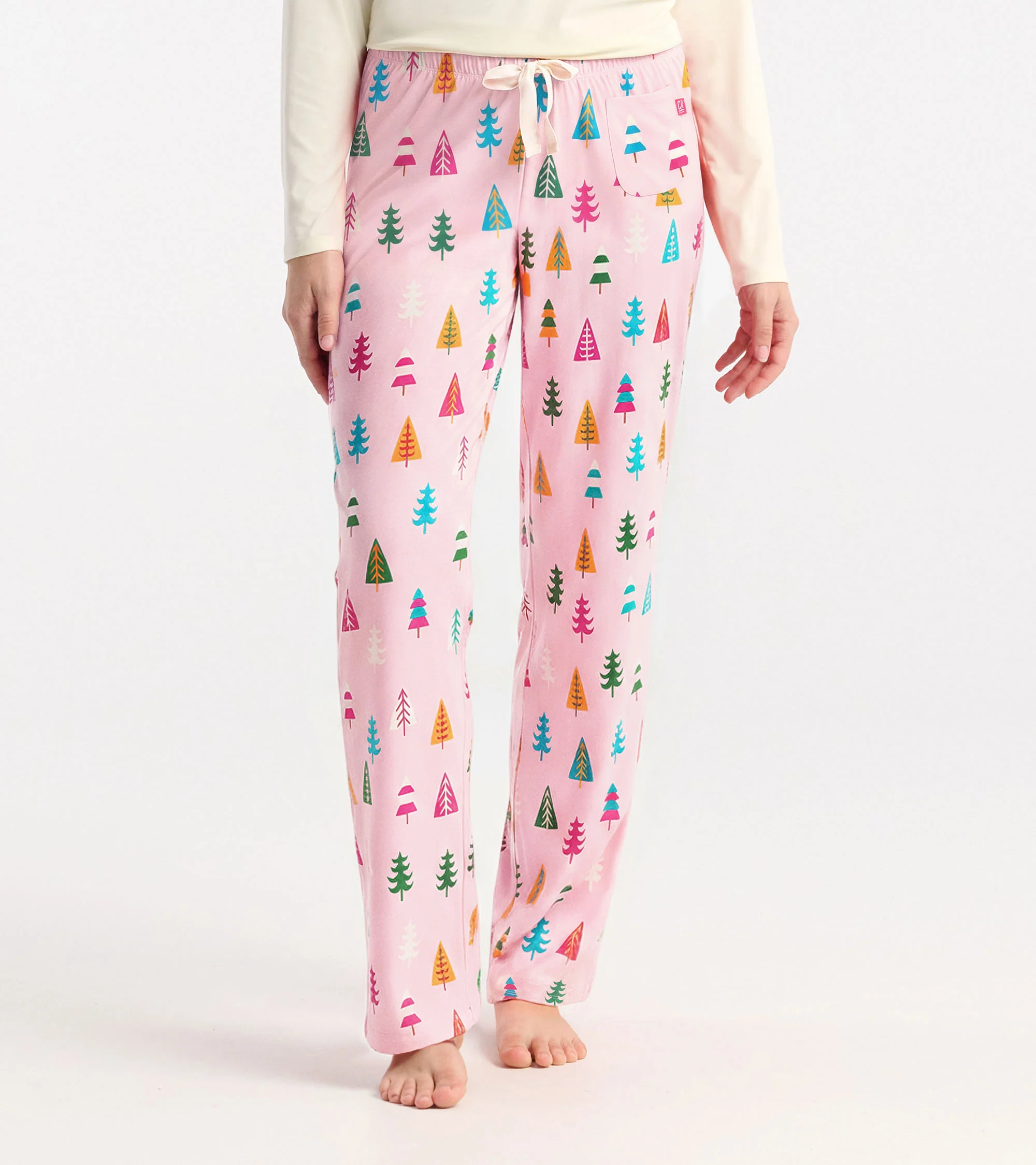 Women's Colourful Holiday Trees Polyknit Pajama Pants