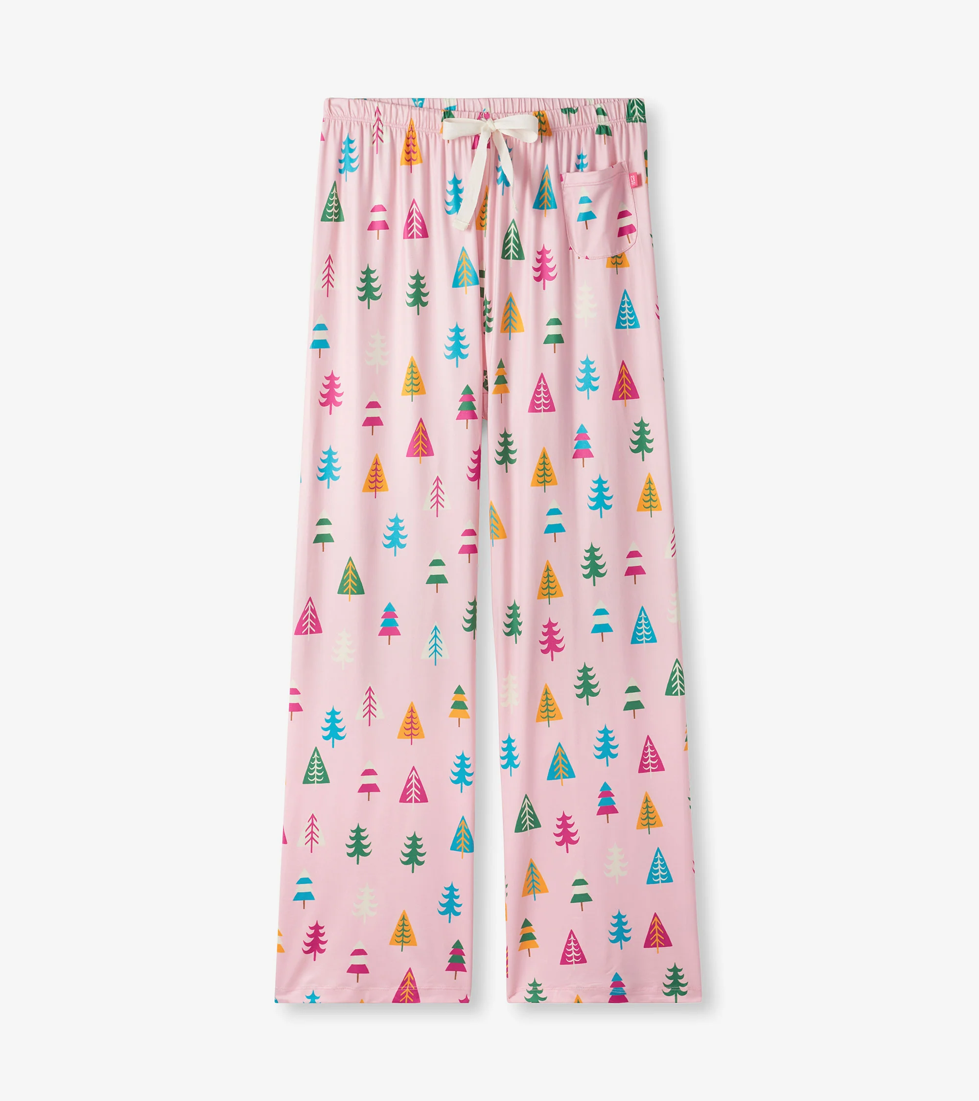 Women's Colourful Holiday Trees Polyknit Pajama Pants - Image 5