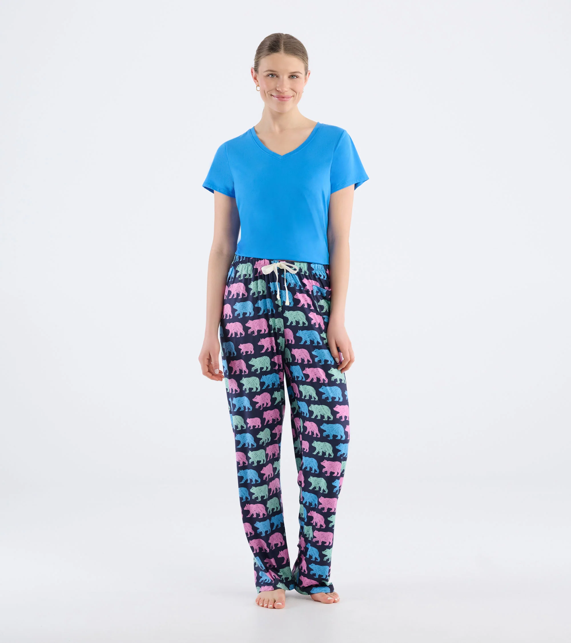 Women's Cottage Bears Polyknit Pajama Pants - Image 3