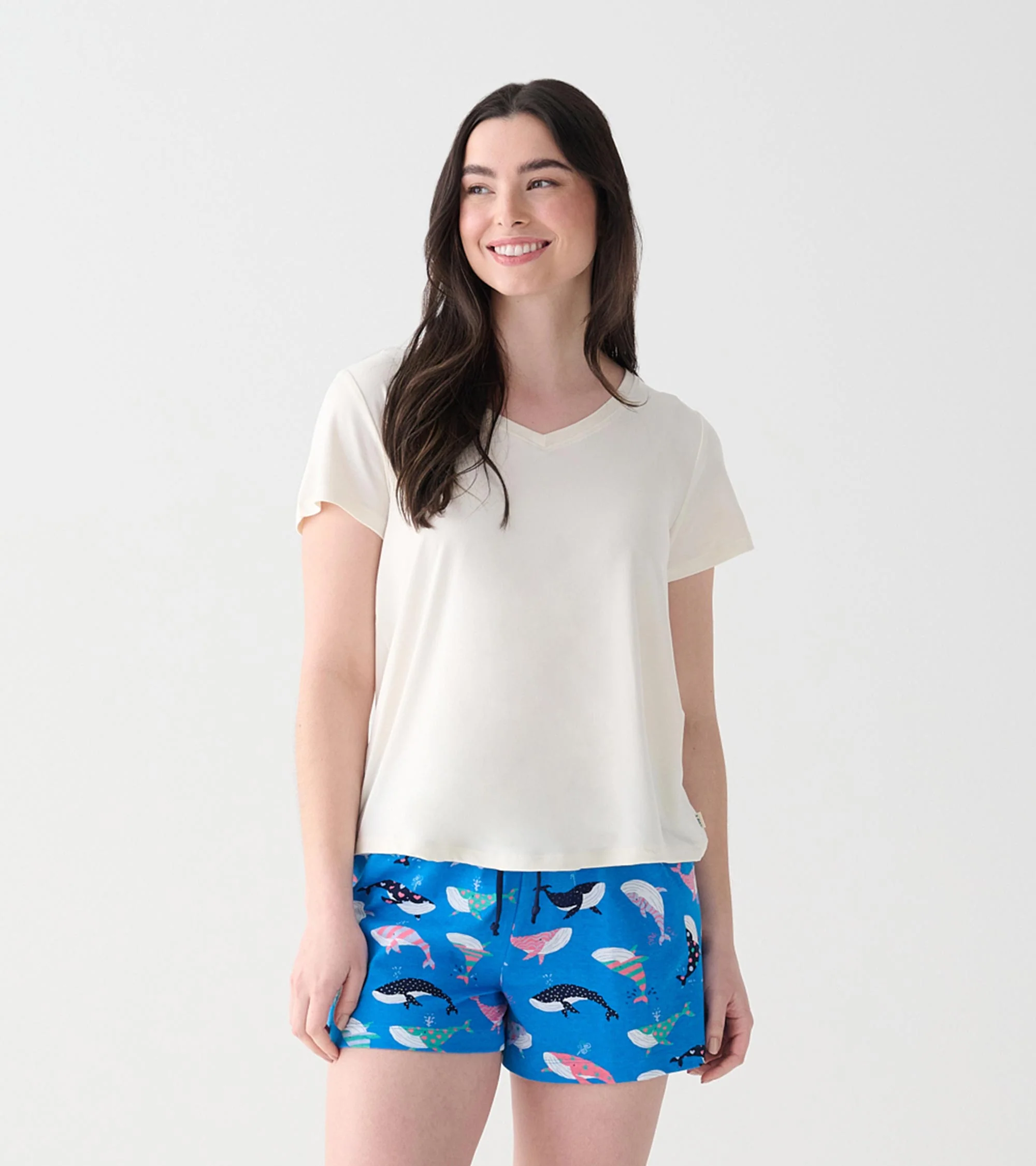 Women's Cream V-Neck T-Shirt
