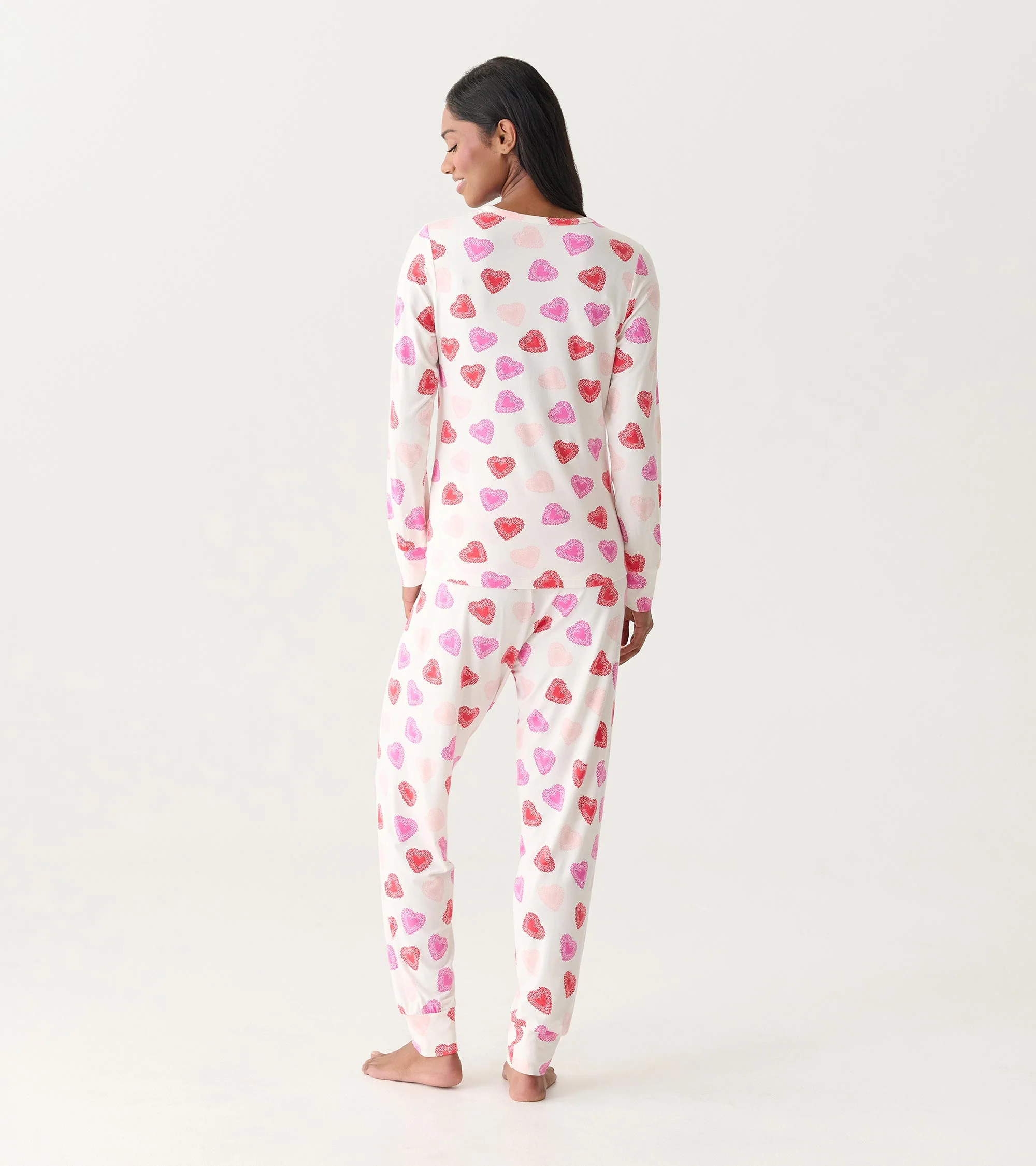 Women's Cut Out Hearts Pajama Set - Image 3