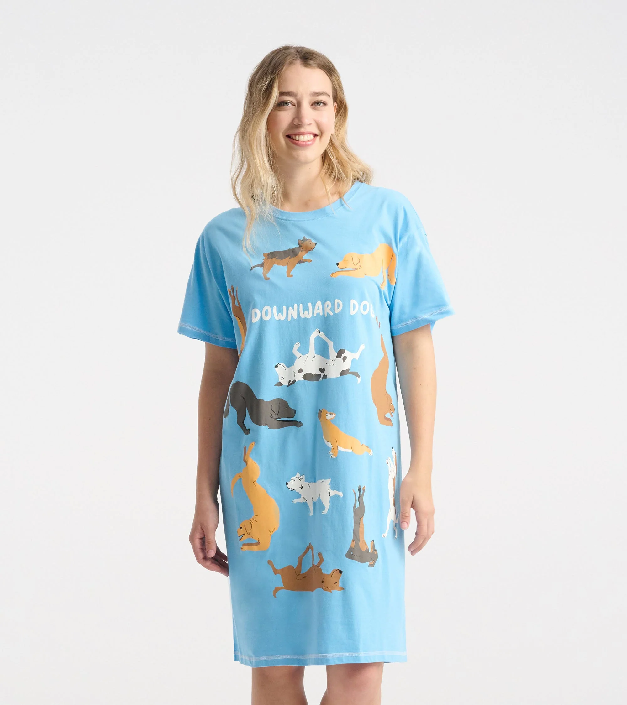 Women's Downward Dog Cotton Sleepshirt
