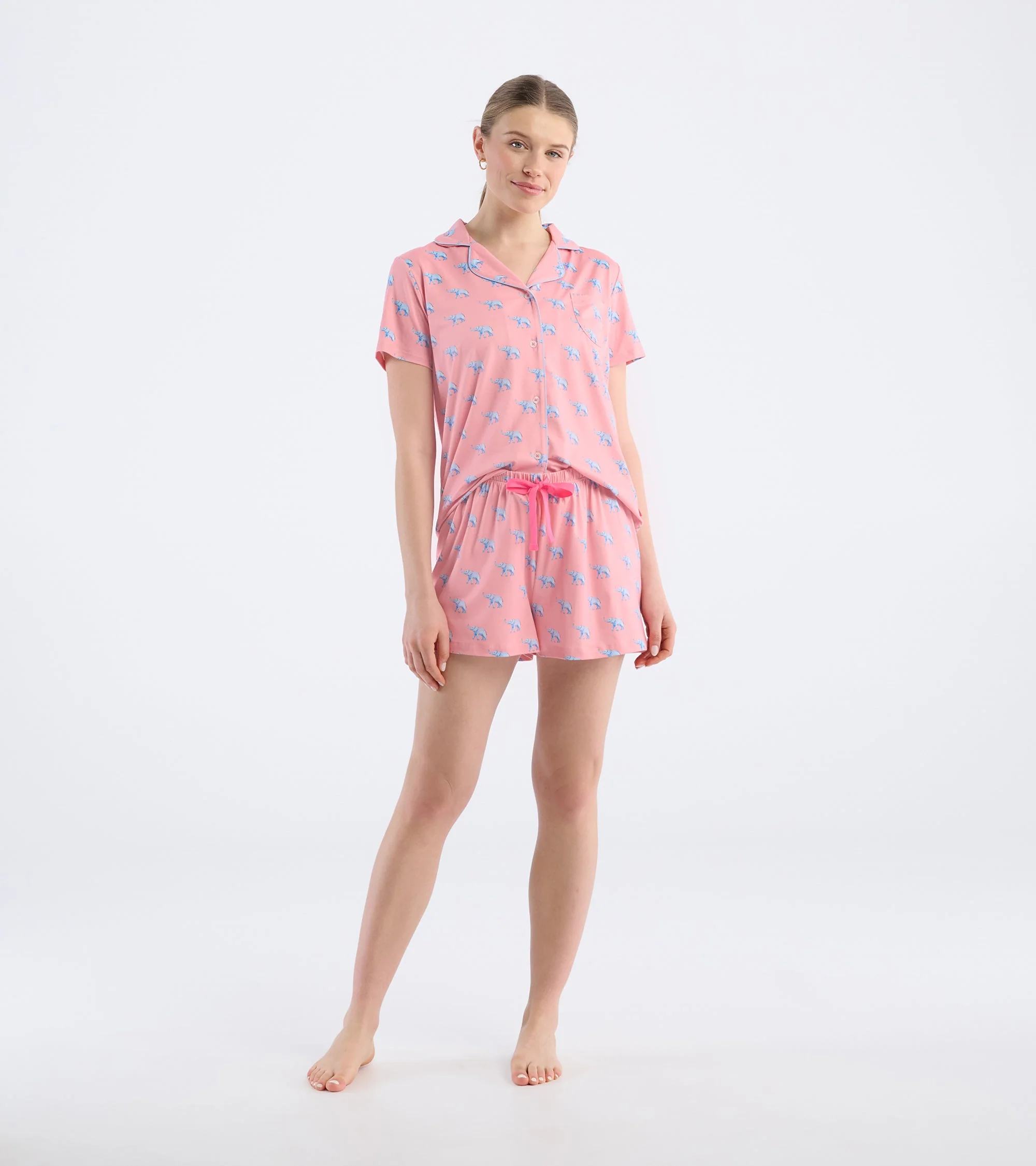 Women's Elephants Short Pajama Set