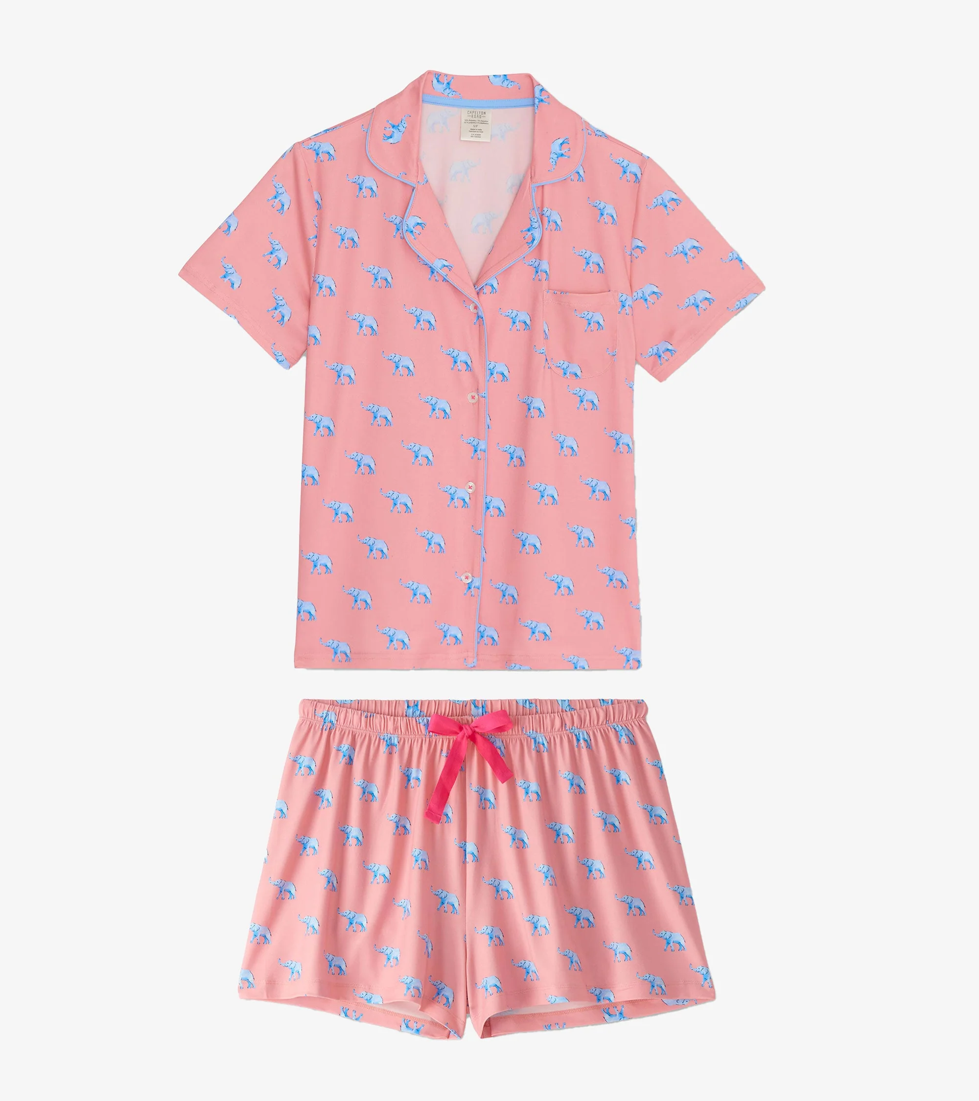 Women's Elephants Short Pajama Set - Image 2