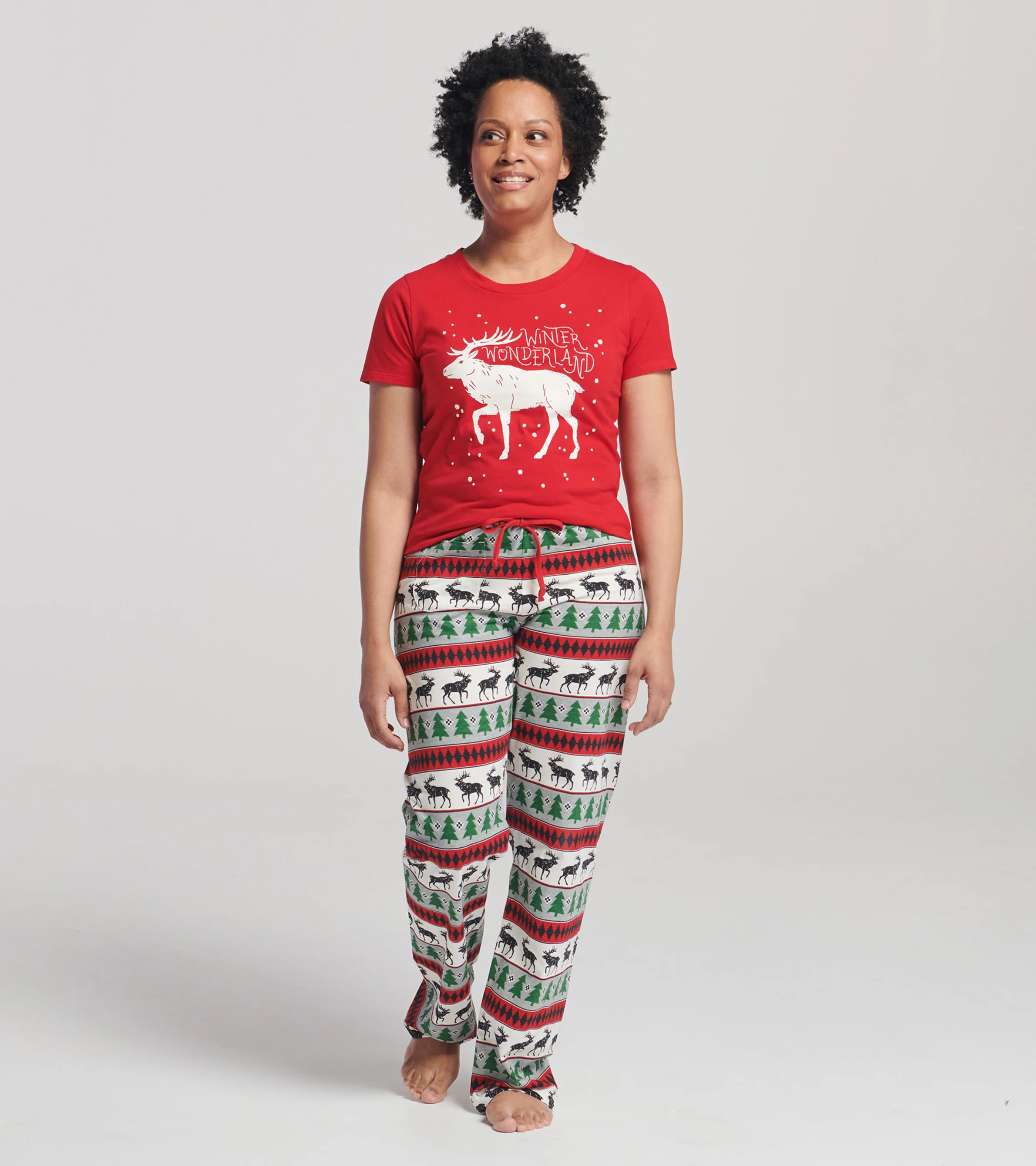 Women's Elk Fair Isle Women’s Short Sleeve T-Shirt - Image 3