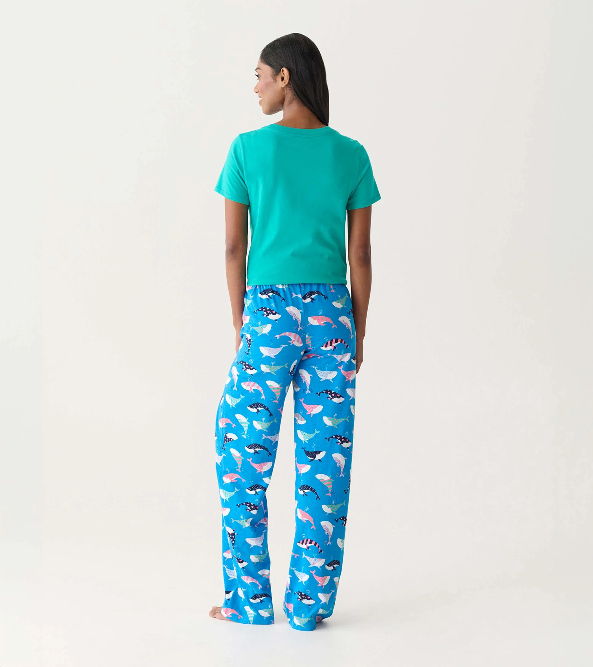 Women's Fun Whales Cotton Pajama Pants - Image 4