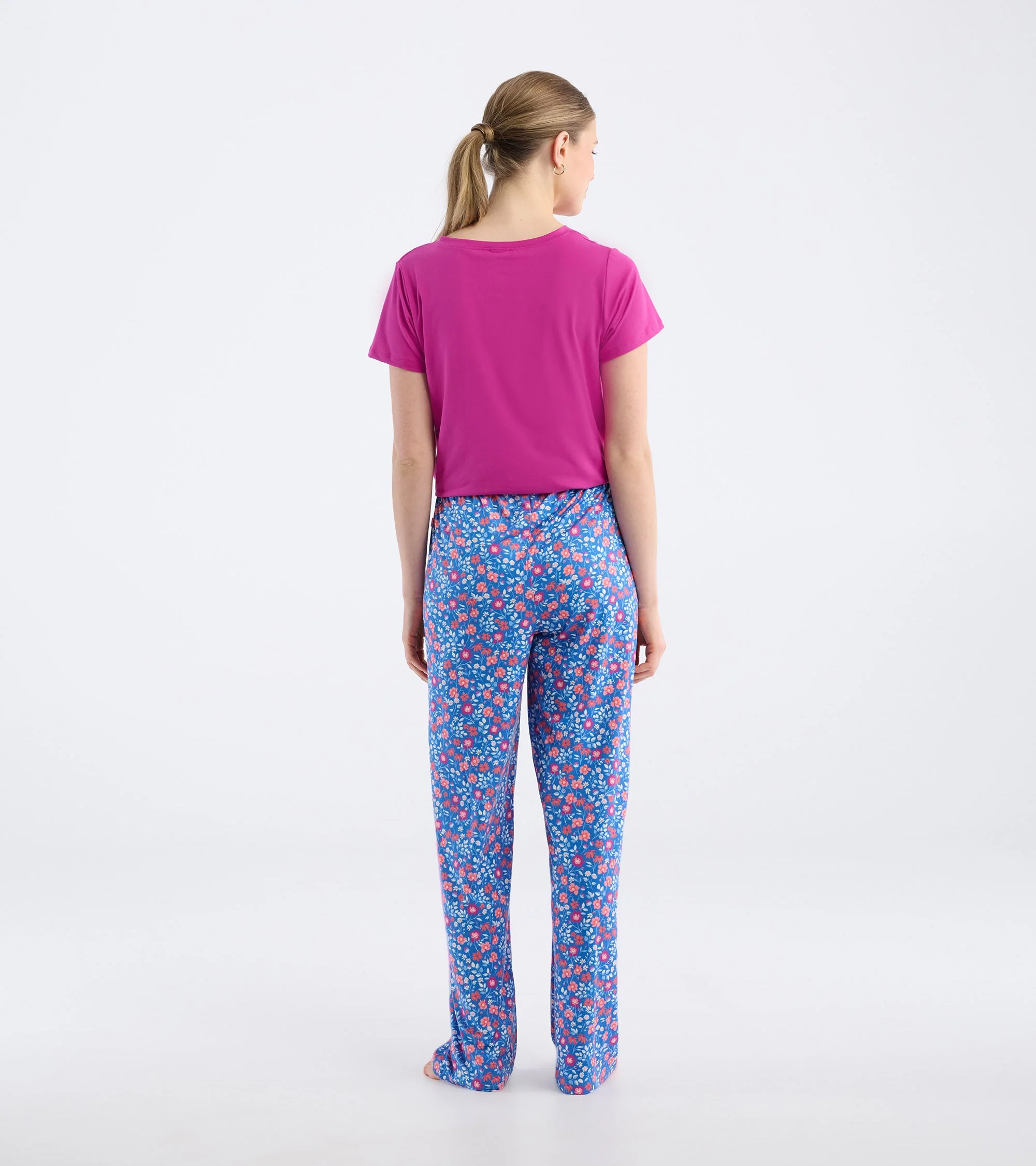 Women's Garden Flowers Polyknit Pajama Pants - Image 4