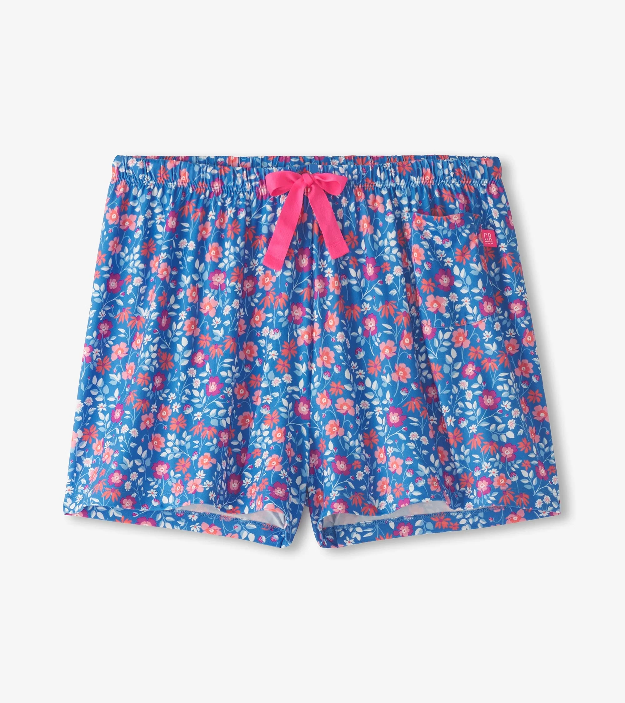 Women's Garden Flowers Polyknit Pajama Shorts - Image 2