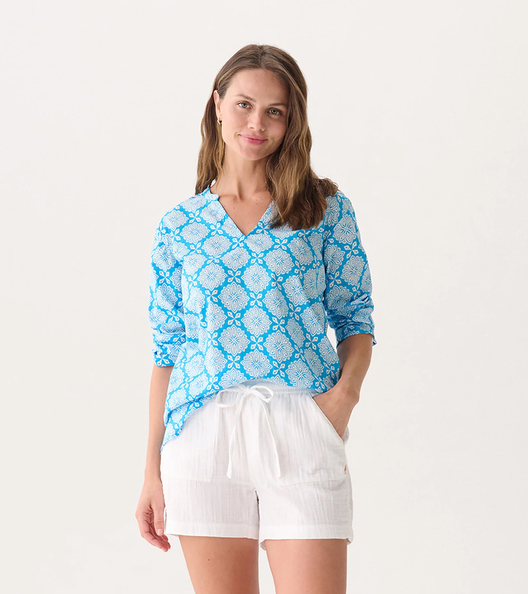 Women's Gradient Flowers Delray Beach Tunic - Image 3