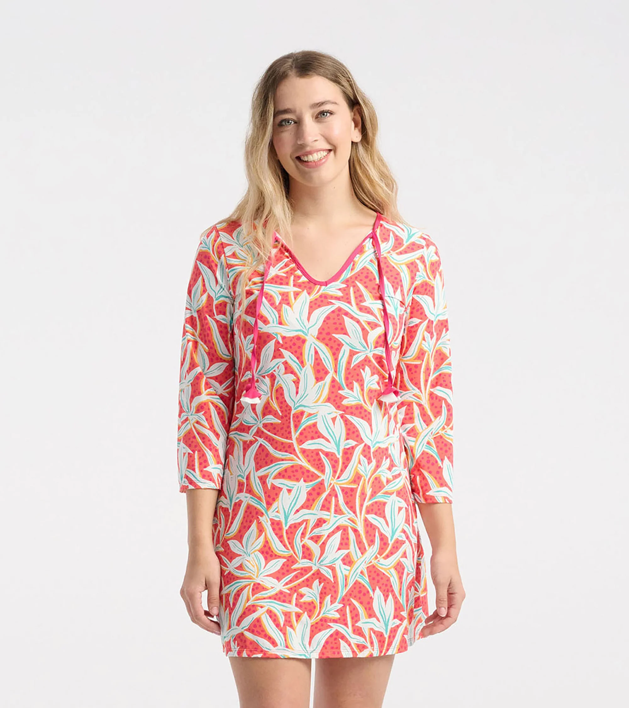 Women's Leafy Floral Beach Dress