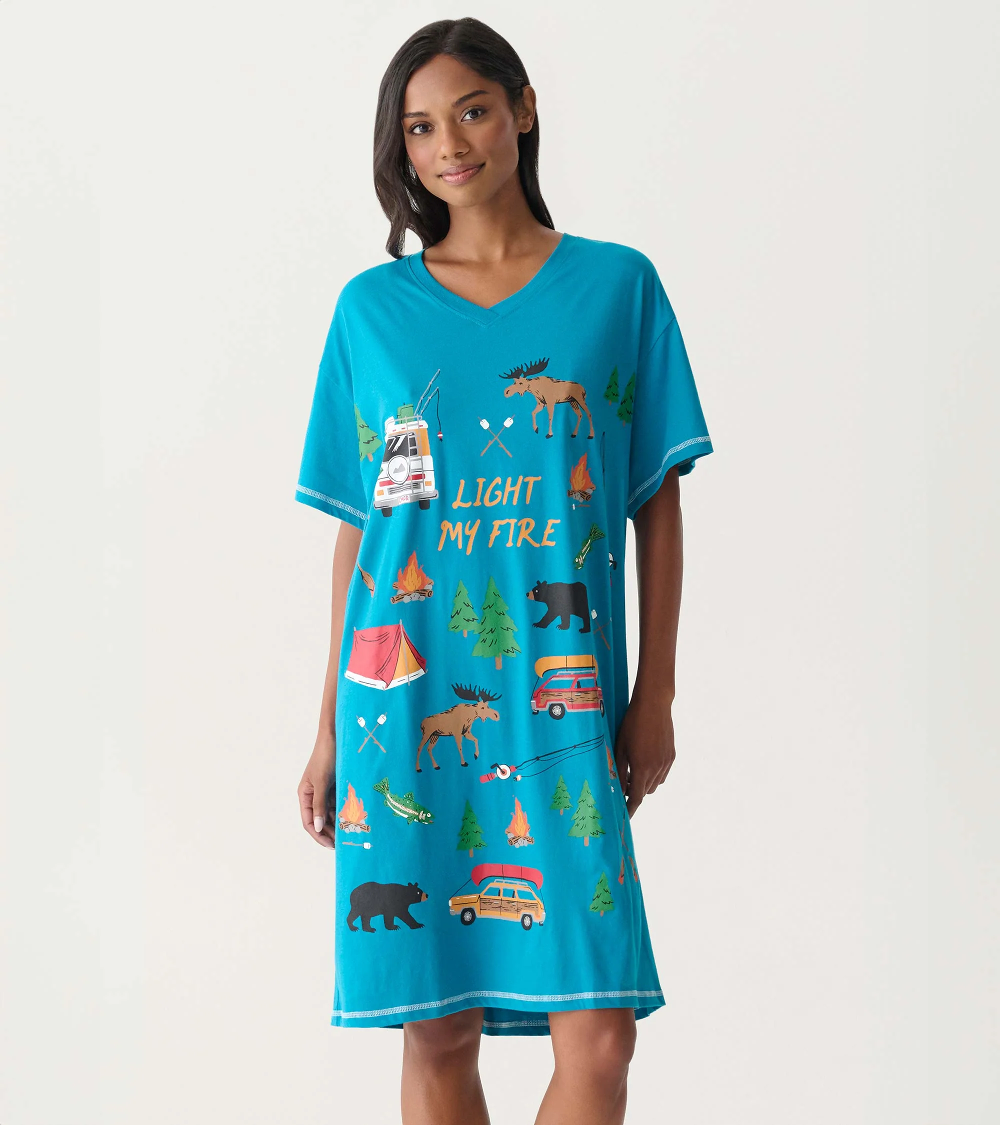 Women's Light My Fire Cotton Sleepshirt