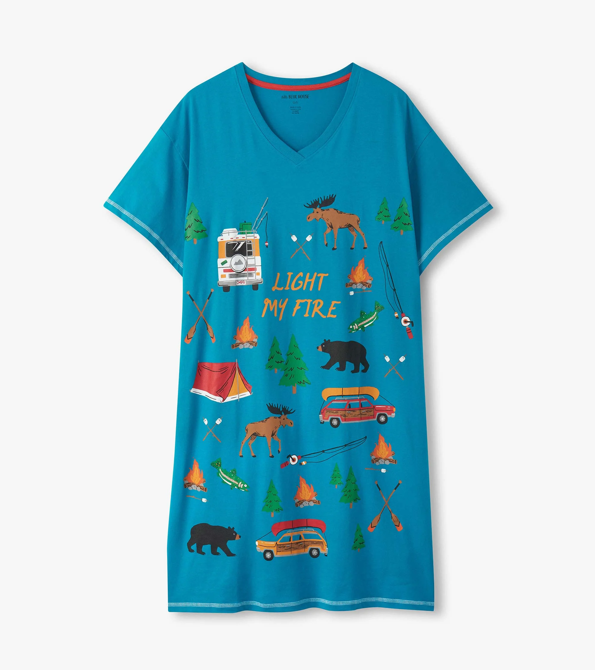 Women's Light My Fire Cotton Sleepshirt - Image 2