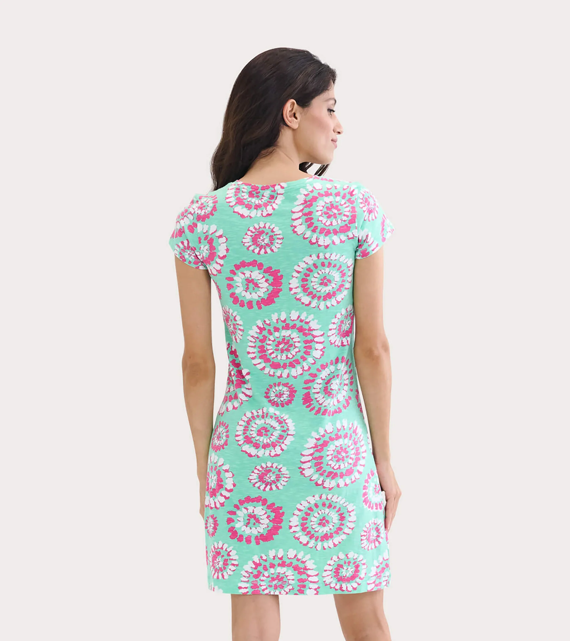 Women's Mandala Crew Neck T-Shirt Dress - Image 3